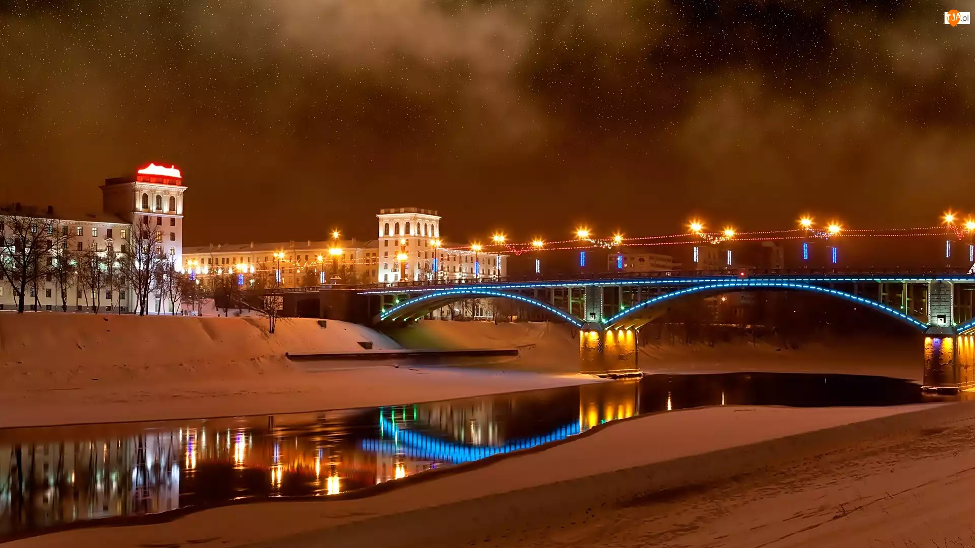 Most, Noc, Witebsk, Białoruś