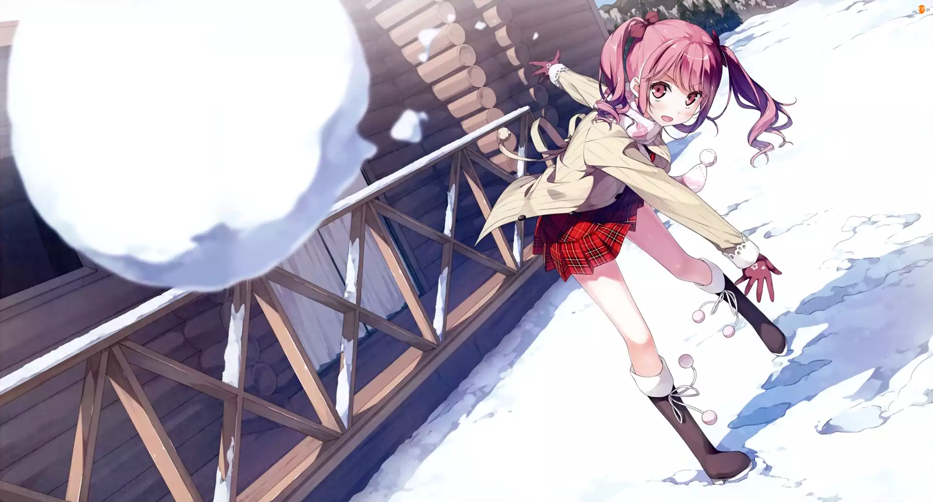 Anime, Dziewczyna, Śnieg