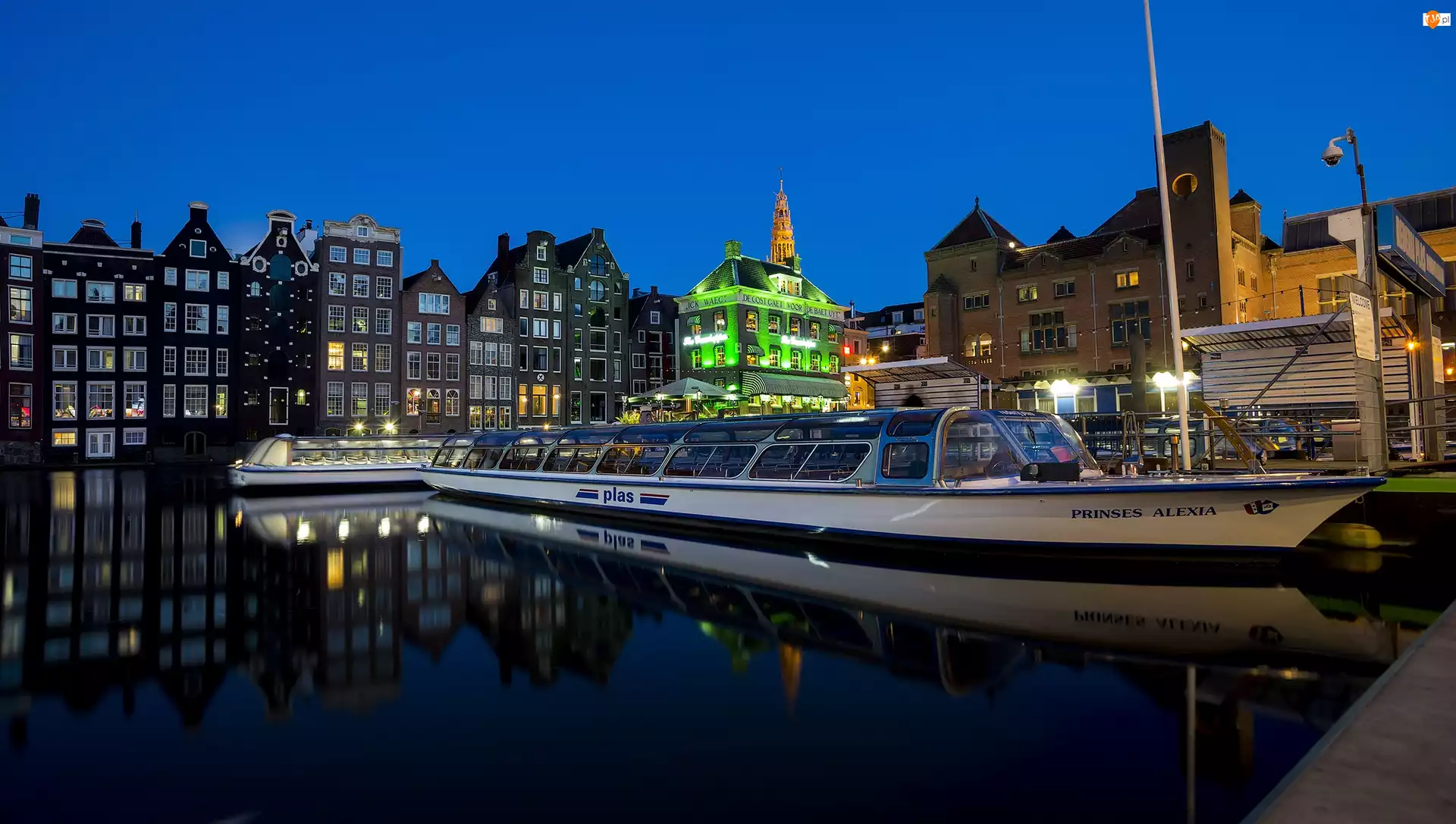Statek, Amsterdam, Europa, Holandia, Woda