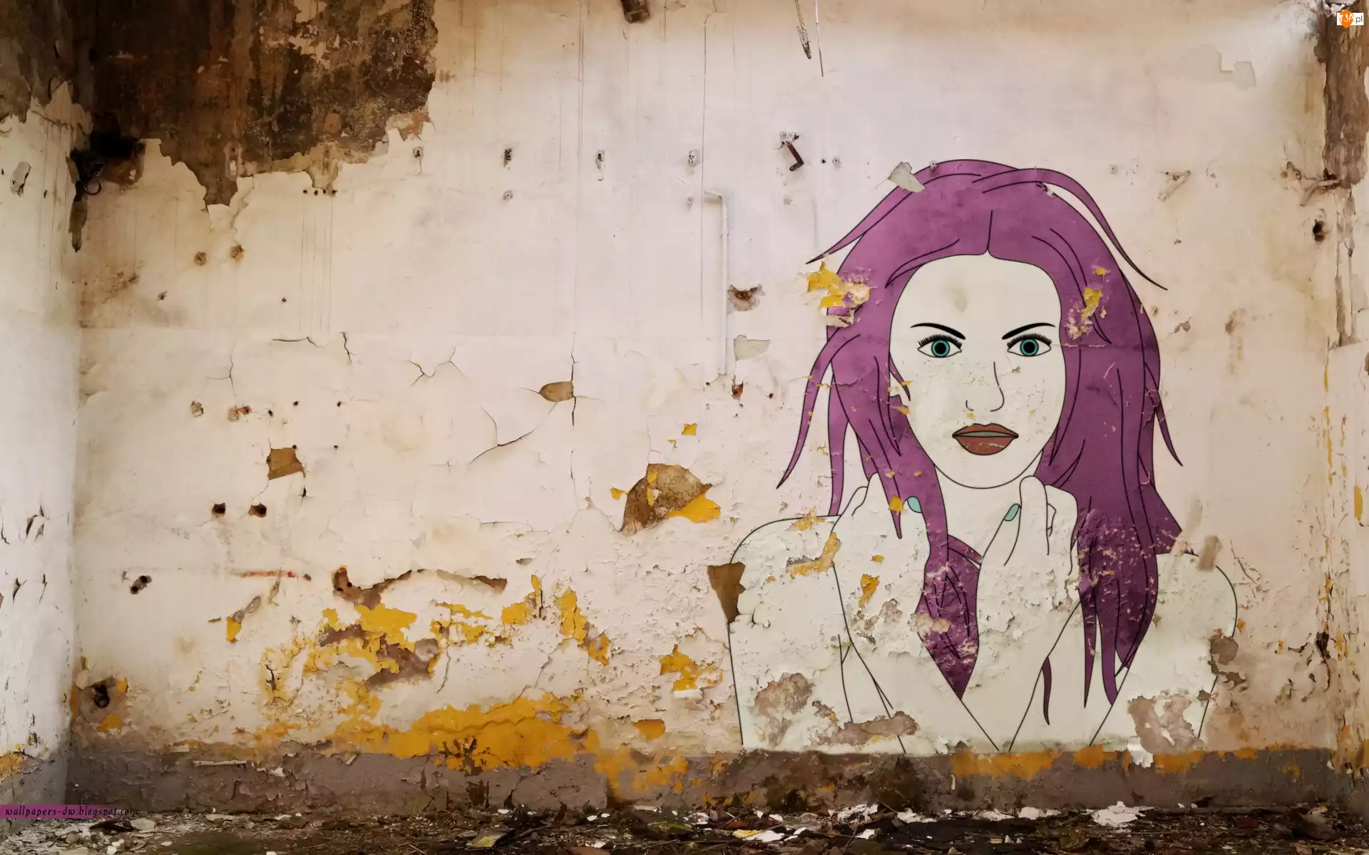 Street art, Ściana, Mural, Kobieta