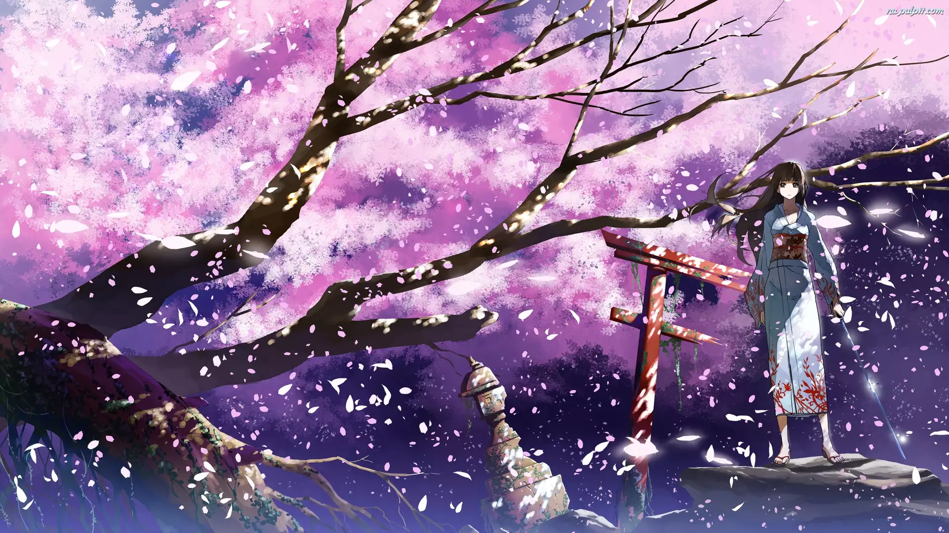 Anime, Dziewczyna, Drzewo