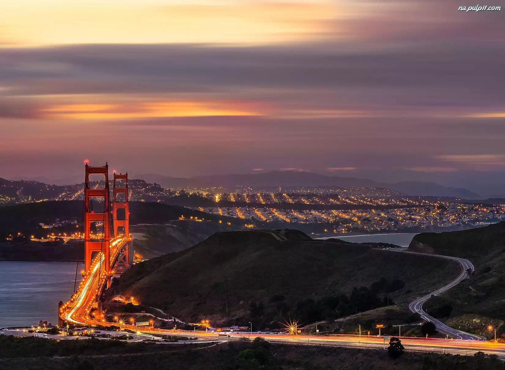 Noc, San Francisco, Most, Miasto