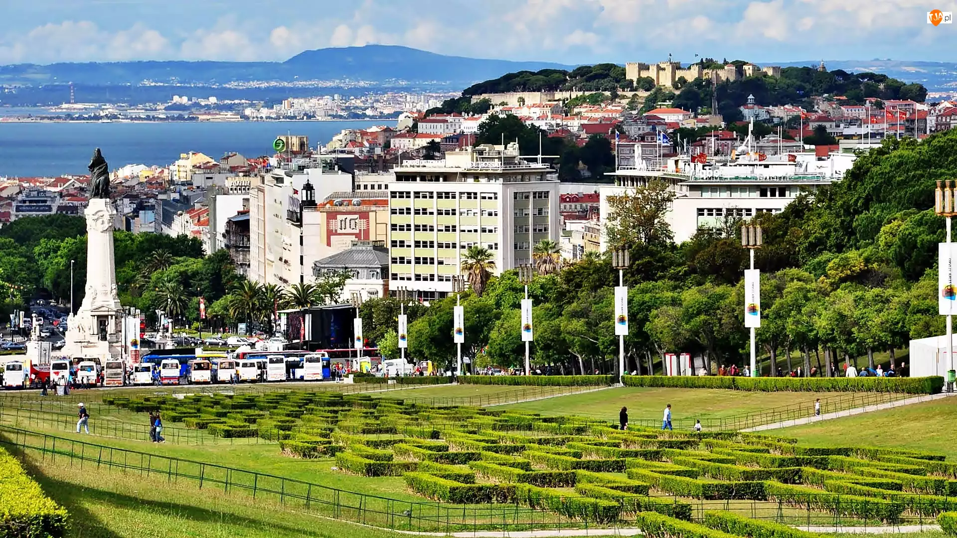 Park, Lizbona, Fragment, Miasta