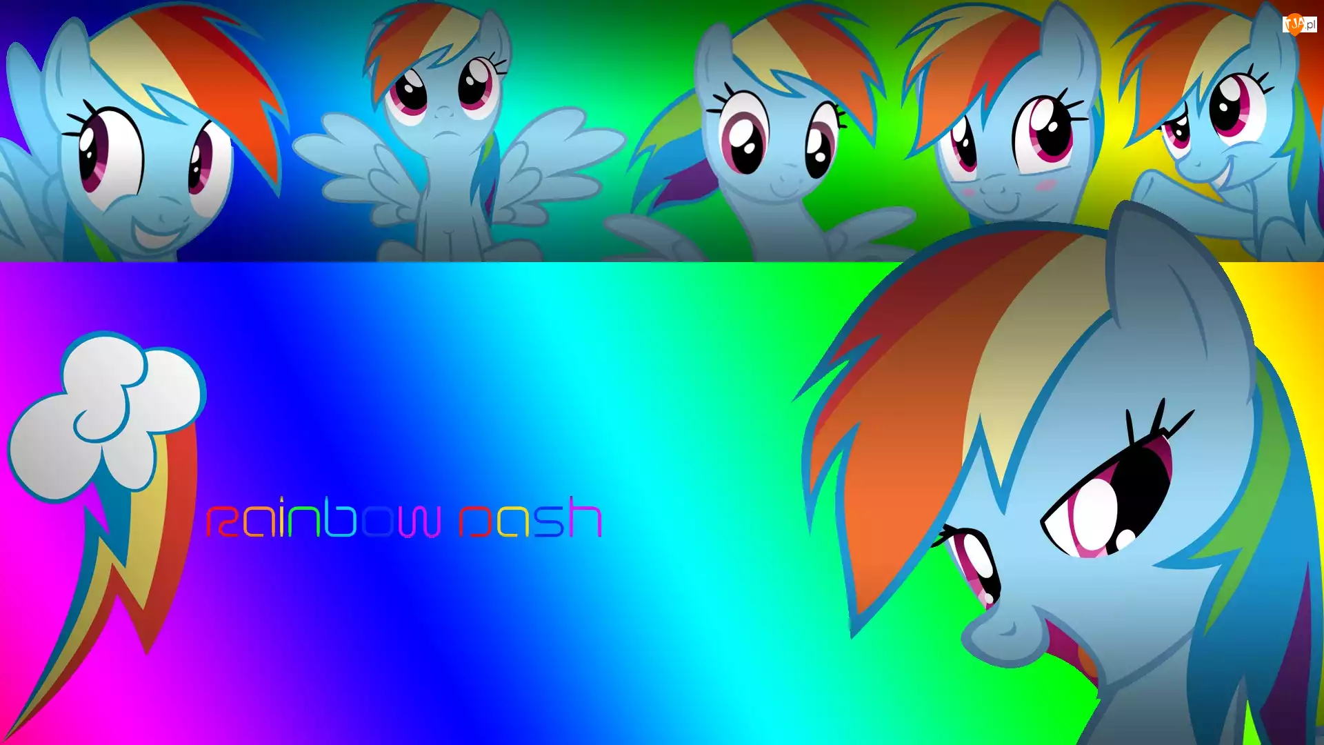 My little pony, tęcza, Rainbow Dash, znaczek