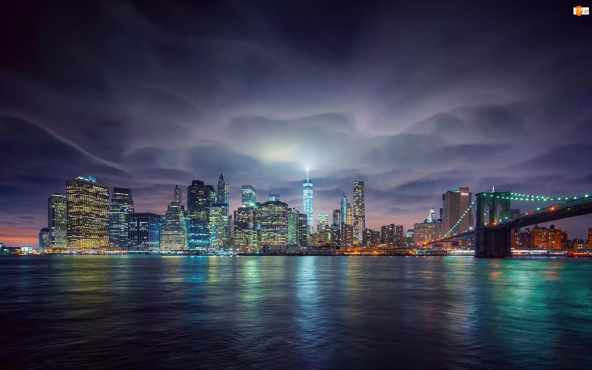 Most, Nowy Jork, Drapacze Chmur, Noc