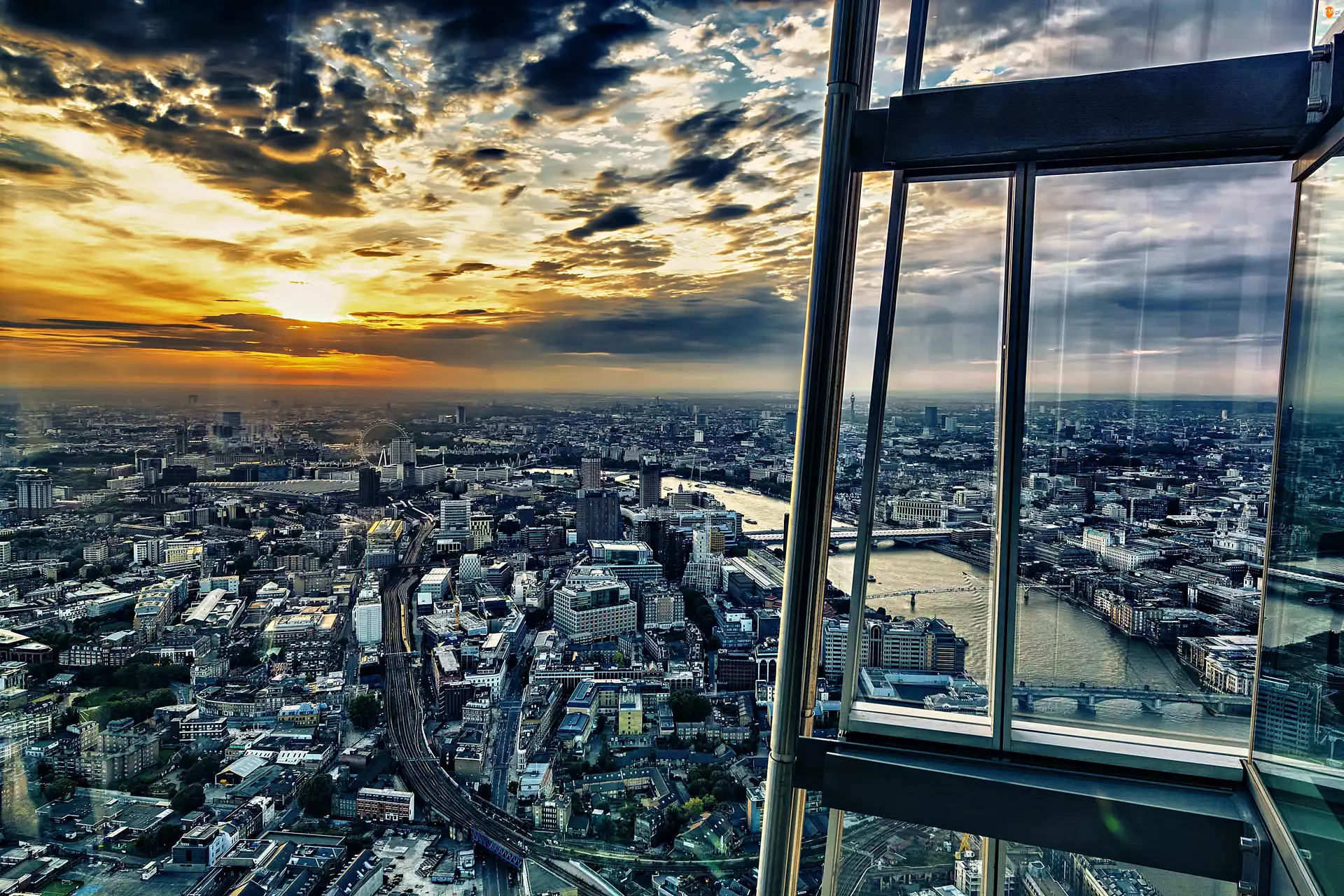 Budowla, Wschód Słońca, Panorama Miasta, Londyn