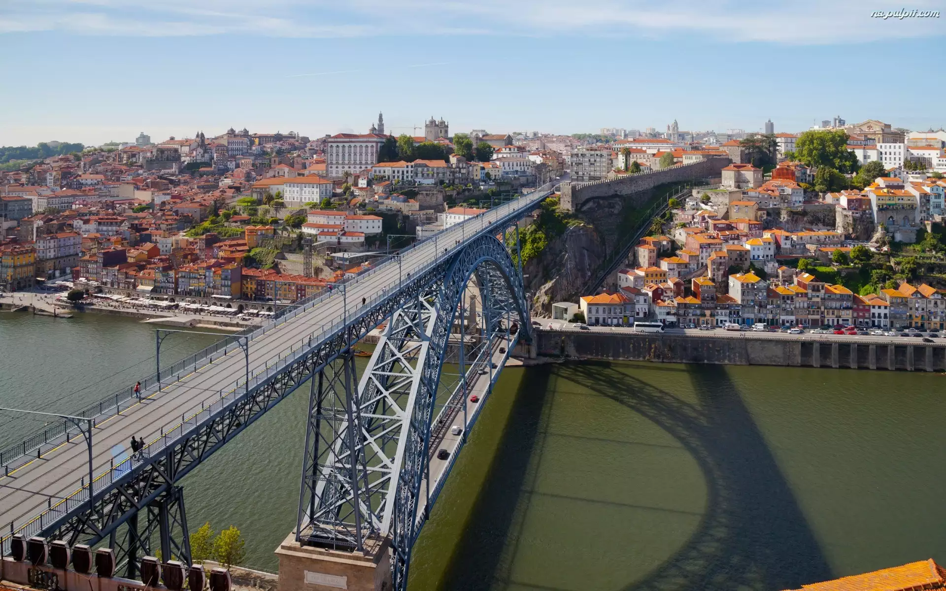 Miasto, Rzeka, Porto, Portugalia, Most