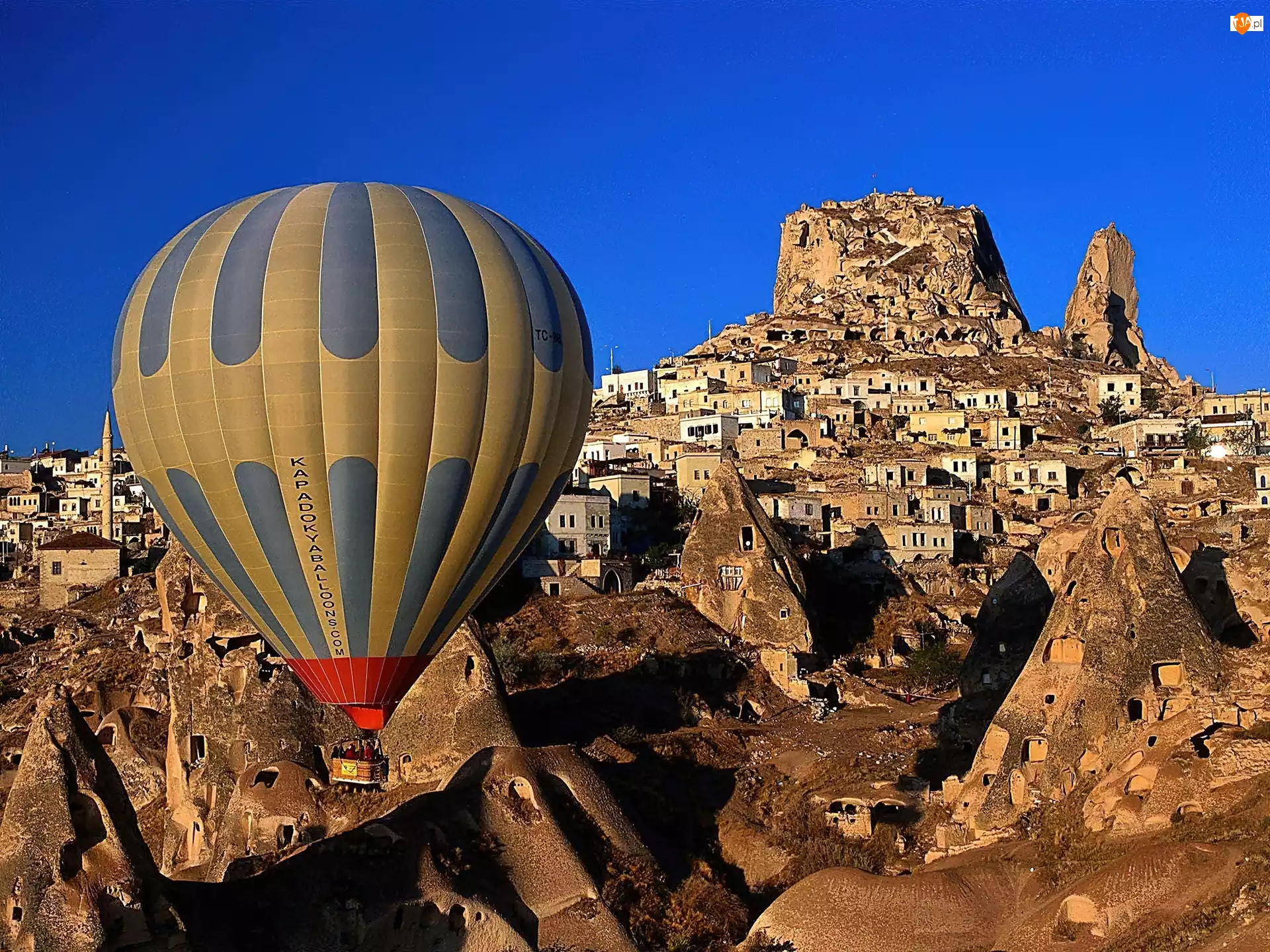 Balon, Kapadocja, Panorama, Ortahisar