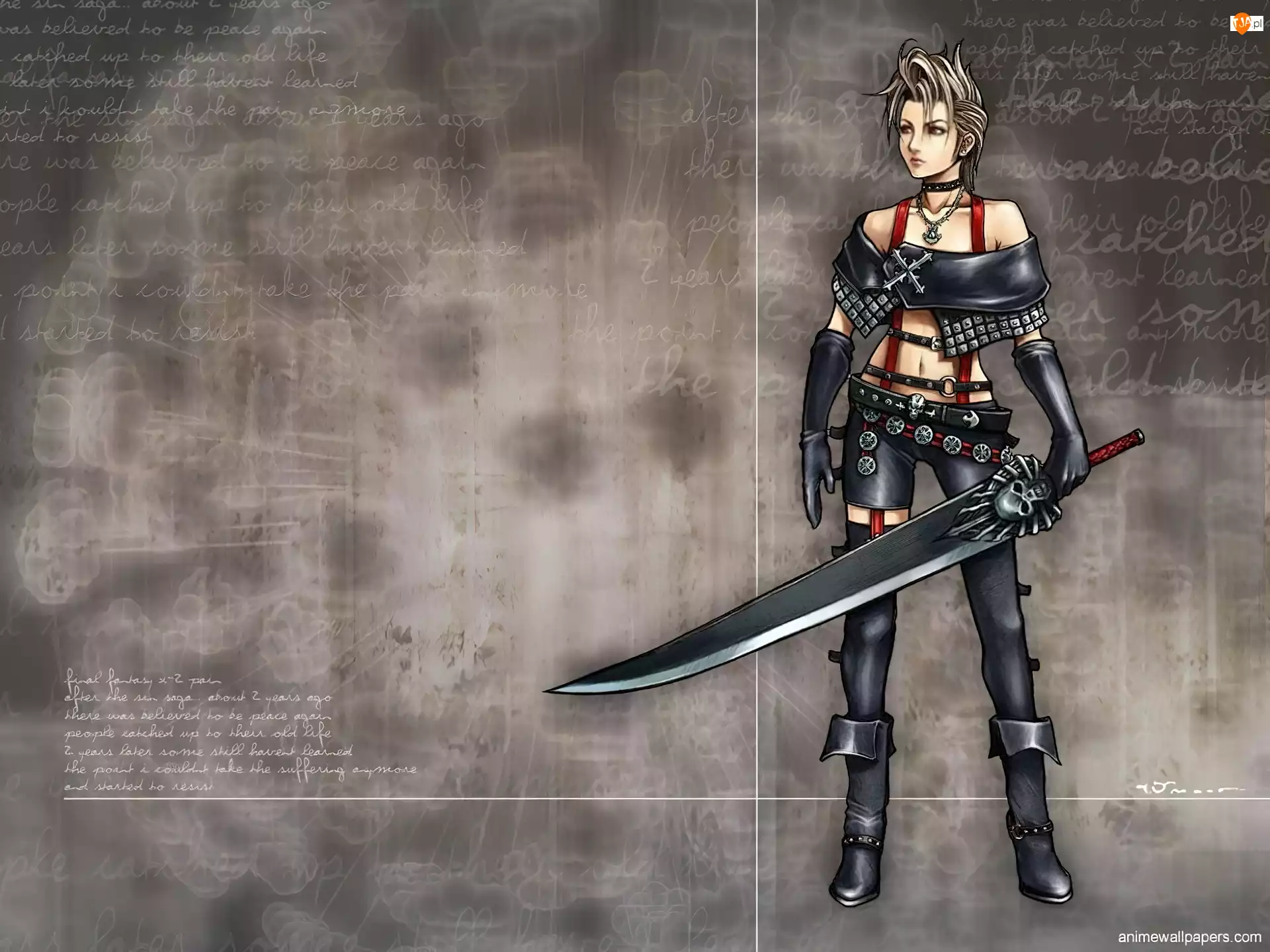 postać, Final Fantasy, kobieta, wojownik, miecz