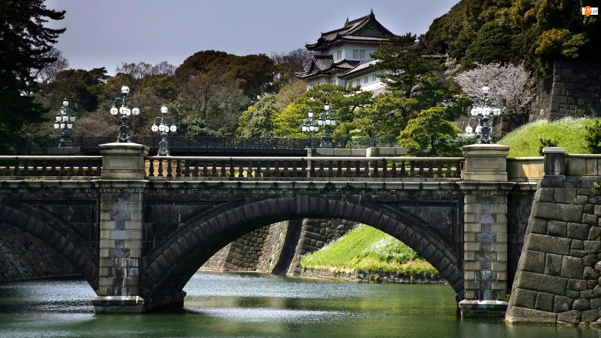 Japonia, Zamek, Most, Rzeka