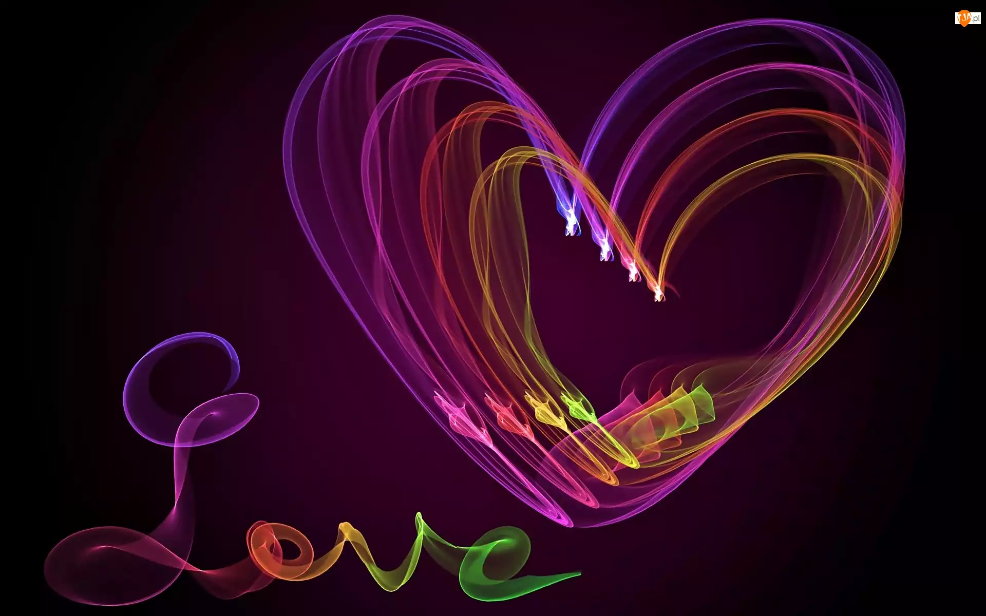 Grafika, Love, Miłość, Serce