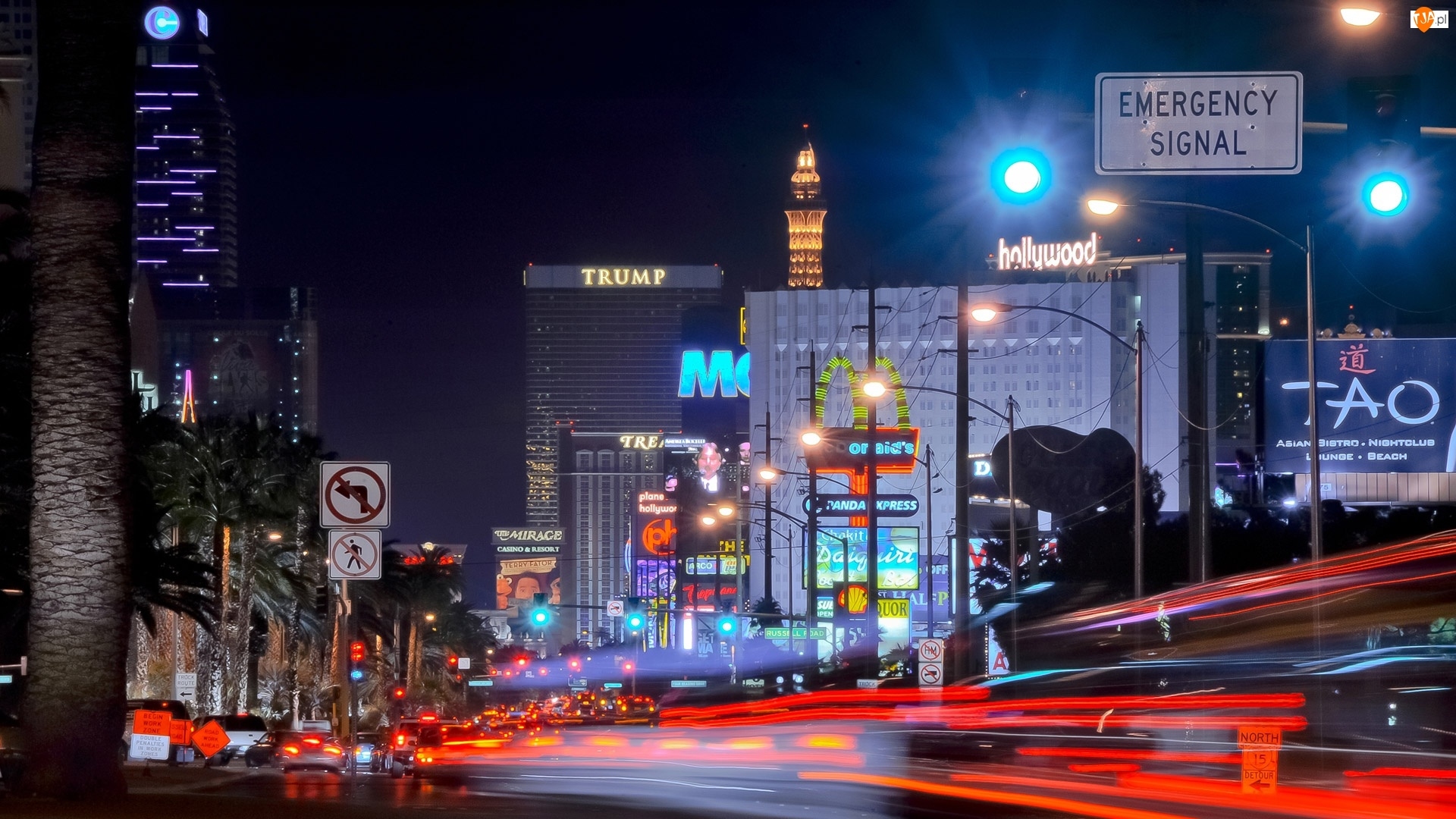 Noc, Stany Zjednoczone, Las Vegas, Ulica