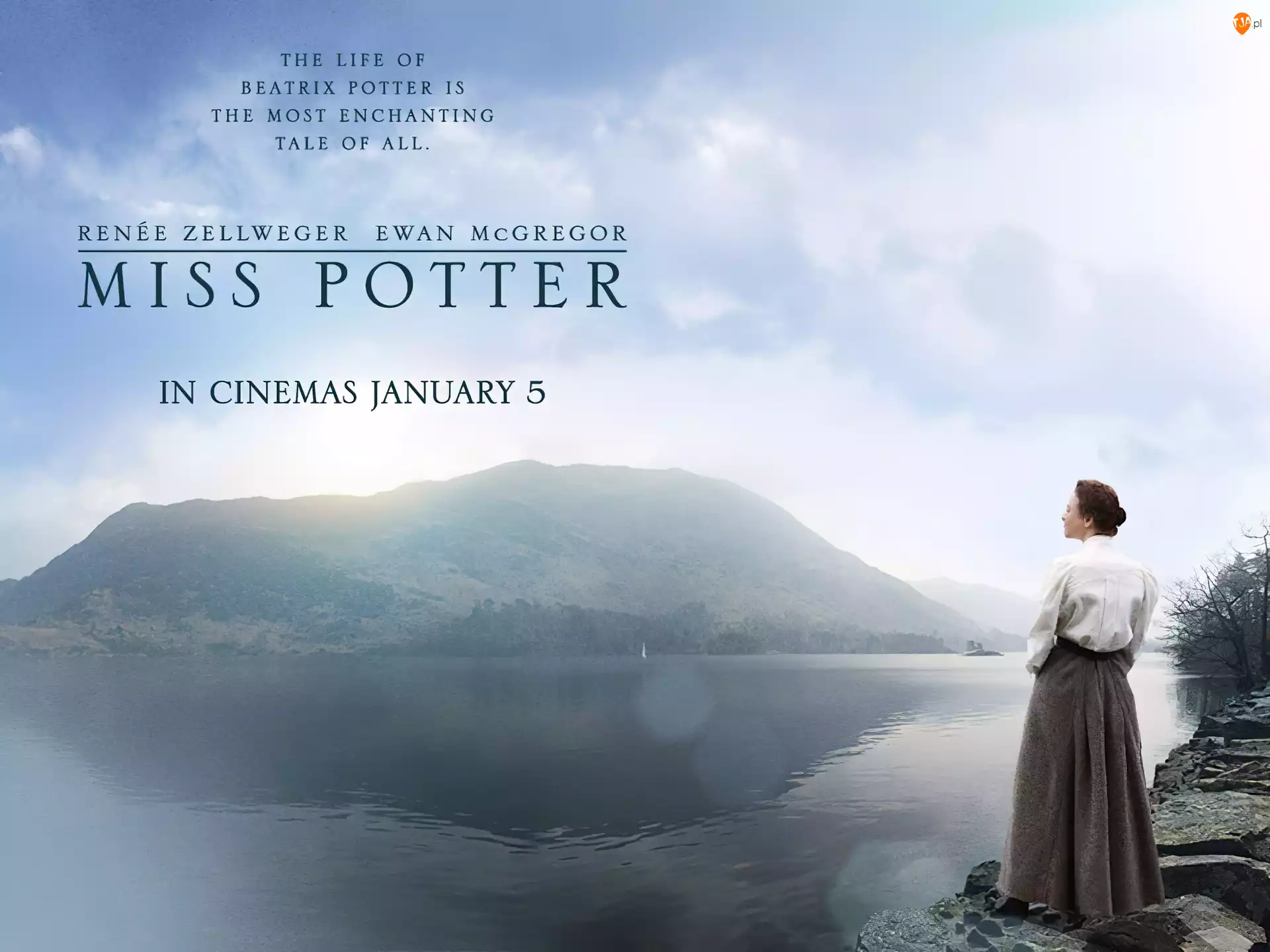 niebo, Miss Potter, kobieta, rzeka