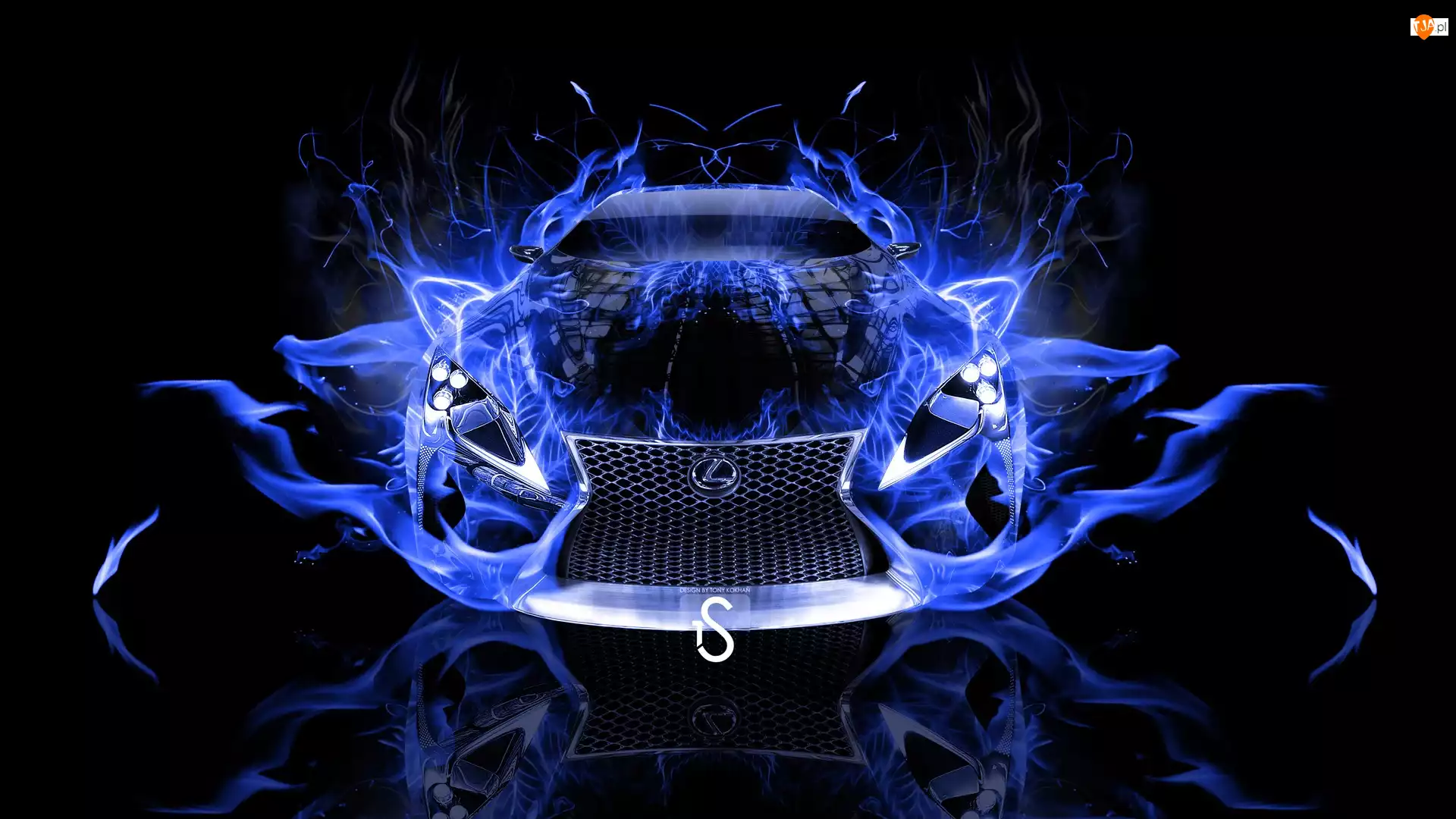 Niebieski, Tło, Lexus LF-LC, Czarne