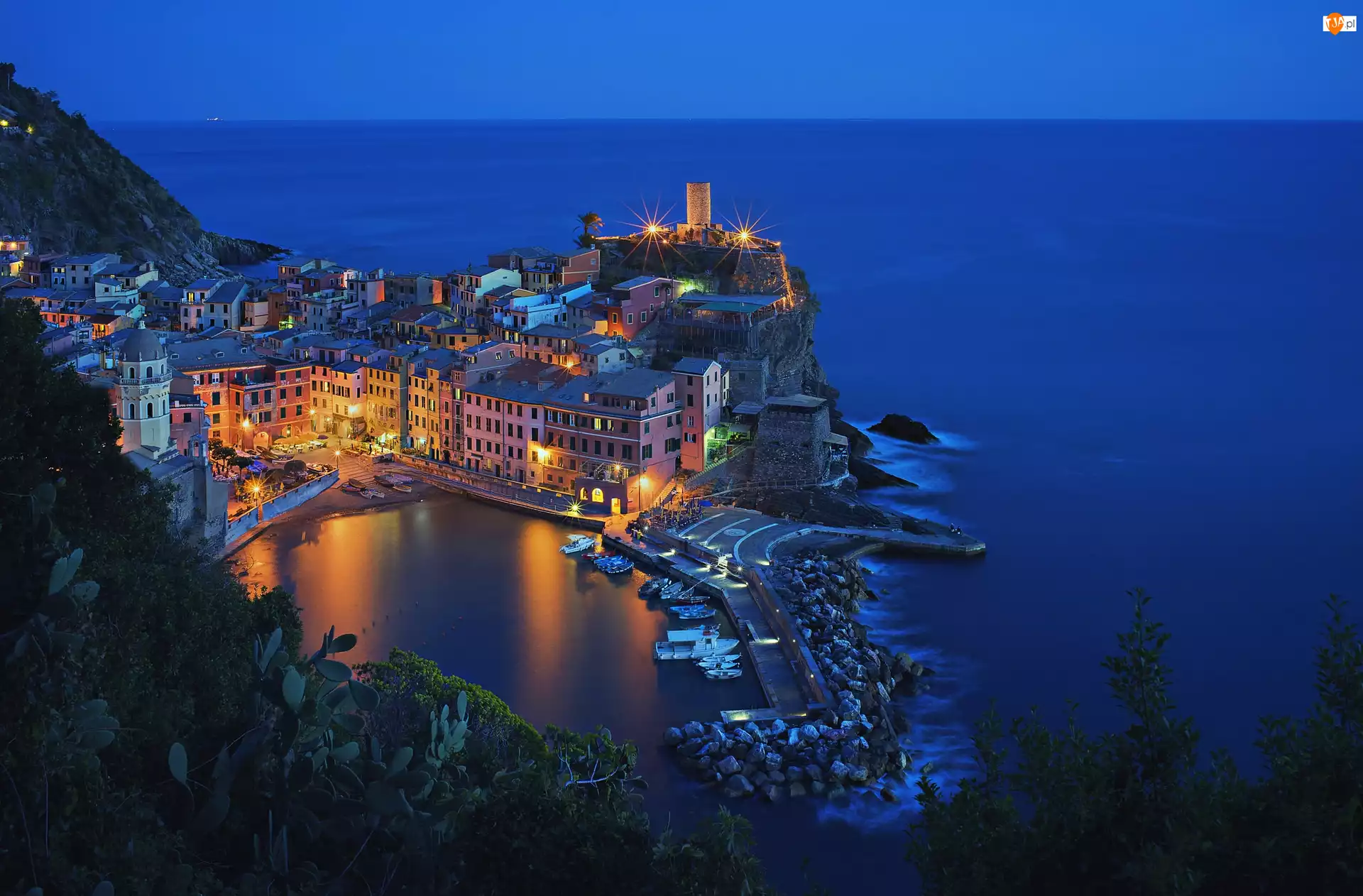 Włochy, Morze, Vernazza, Park Narodowy Cinque Terre