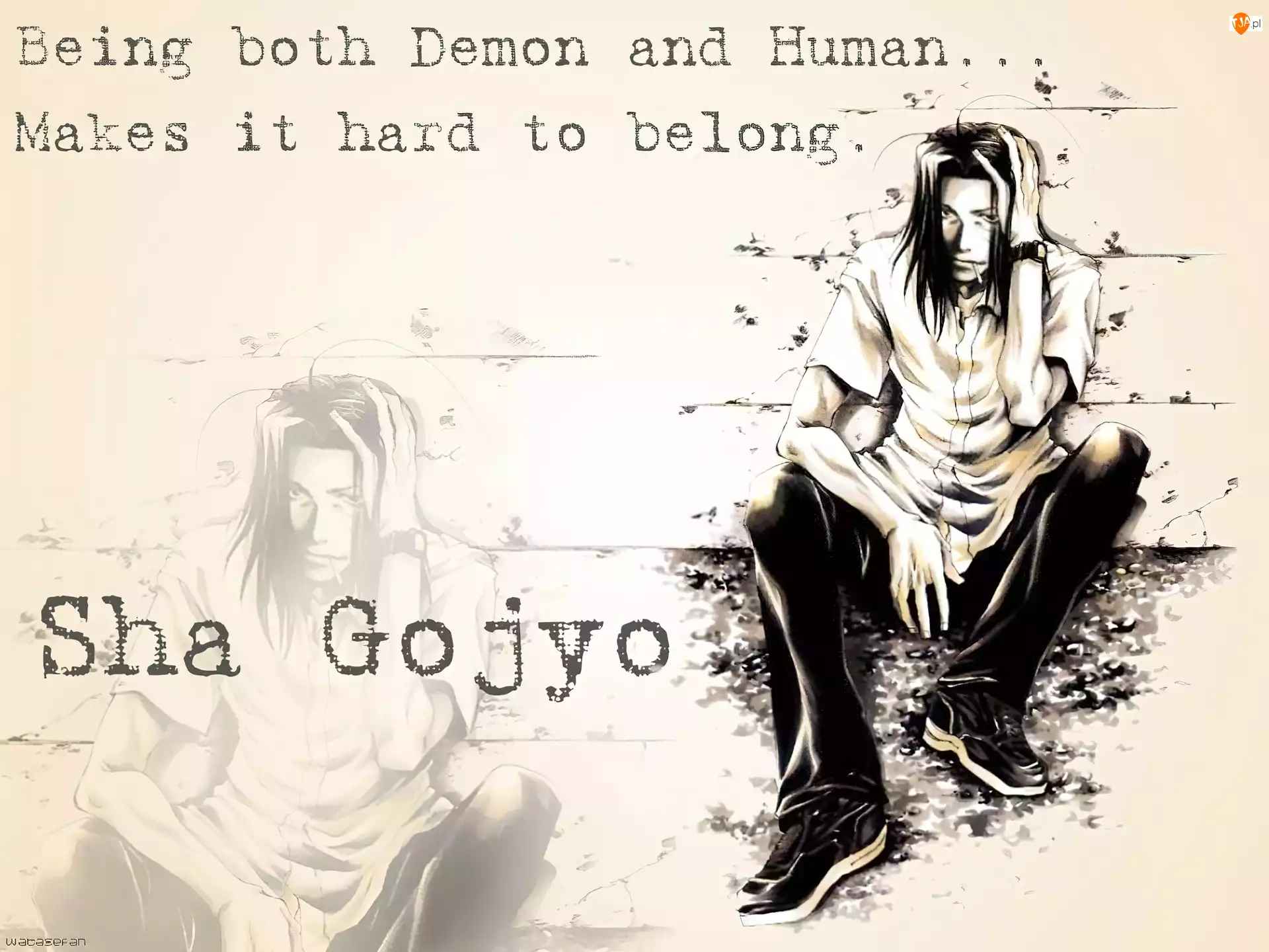 postać, gojyu, demon, Saiyuki, sha