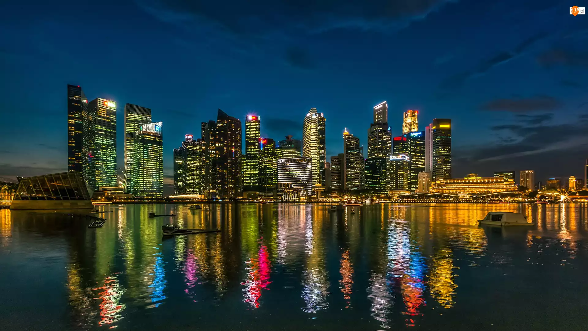 Nocą, Singapur, Miasto