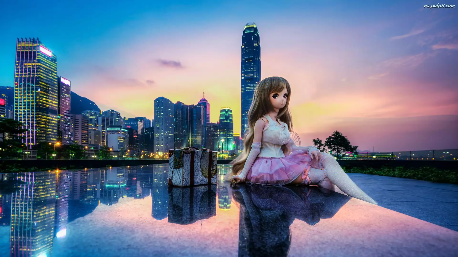 Tamar Park, Lalka, Chiny, Zdjęcie miasta, Hong Kong, Wieżowce