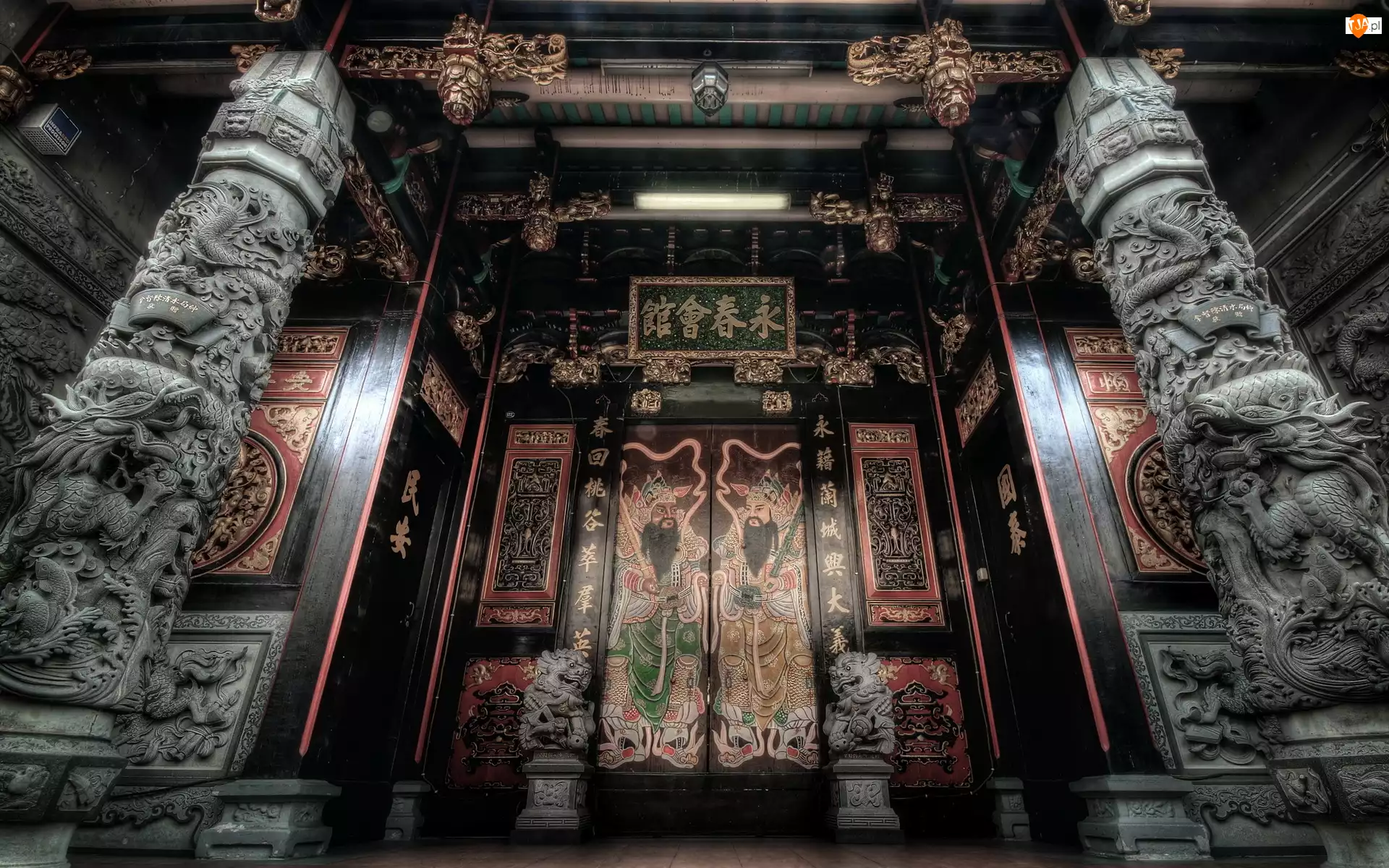 Orientalne, Rzeźby, Drzwi, Kolumny