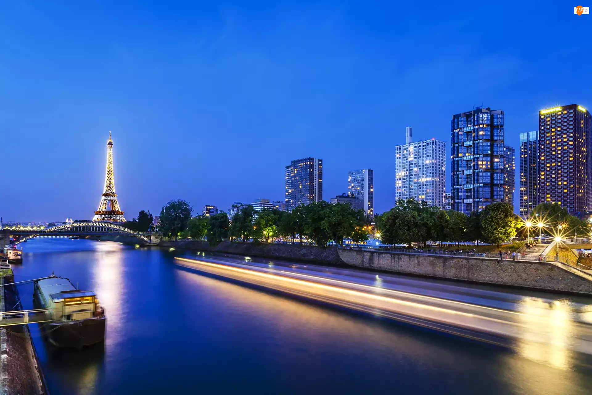 Francja, Wieża Eiffla, Rzeka, Paryż