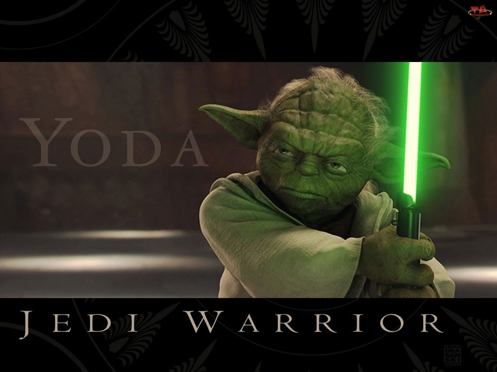 Star Wars, laser, pan Yoda, zielony
