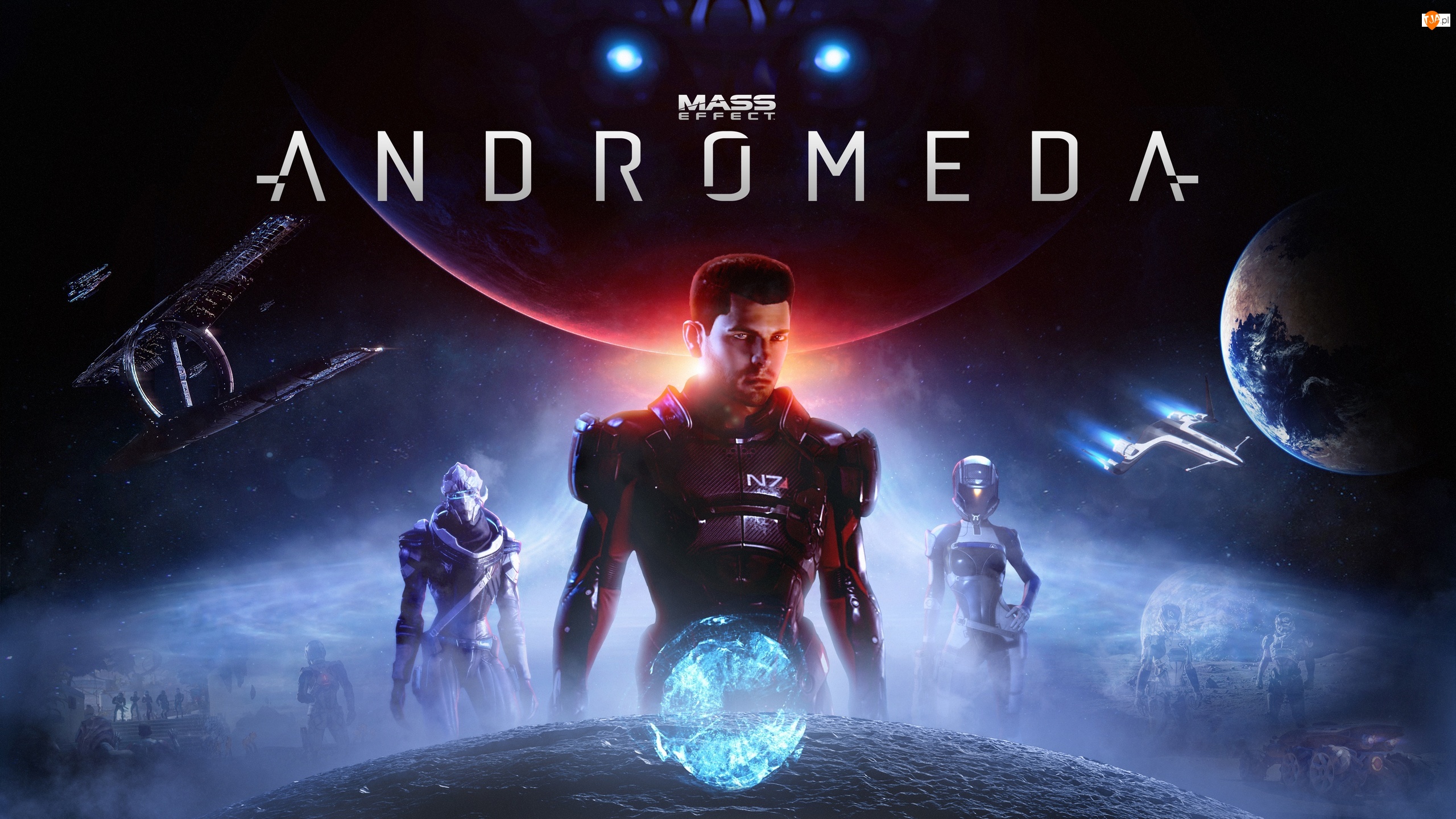 Kosmos, Mass Effect: Andromeda, Scott Ryder, Cora, Statek Kosmiczny, Vetra