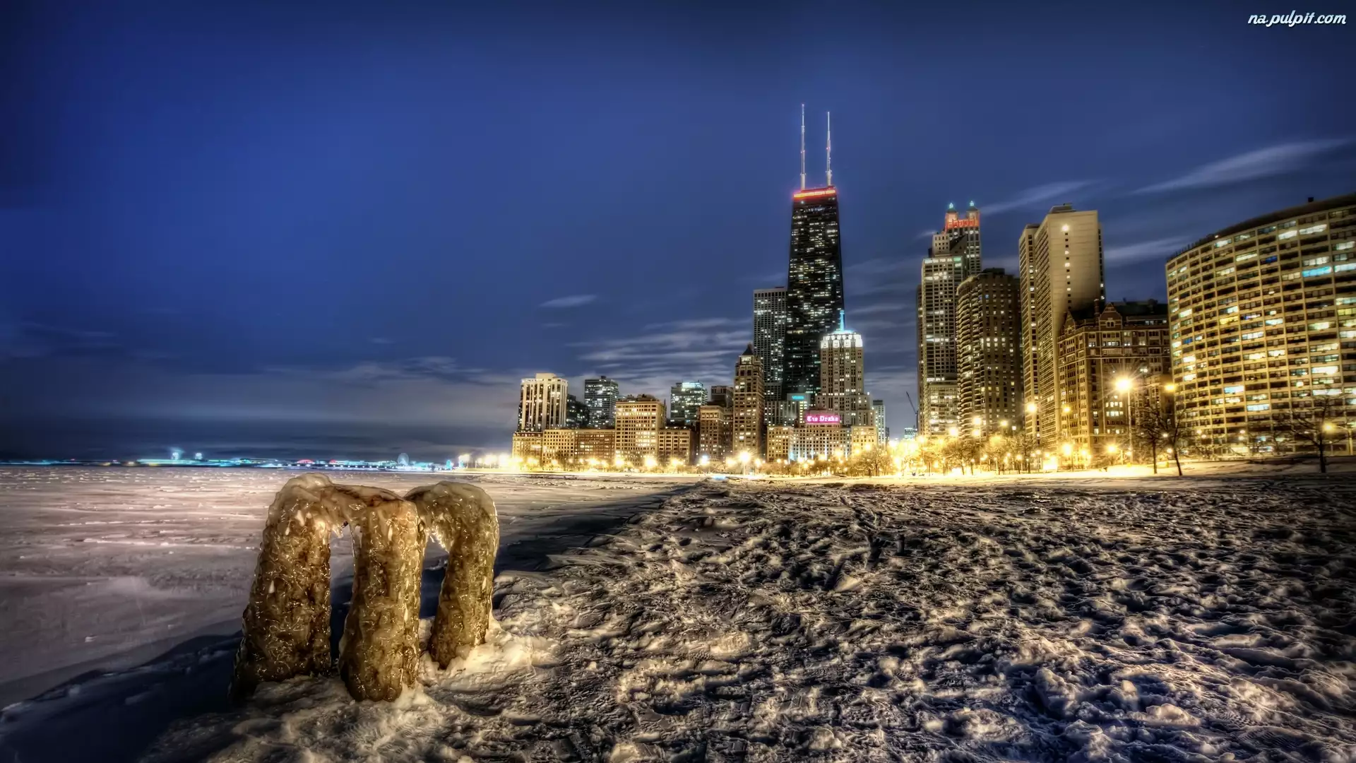 Zima, Chicago, Śnieg