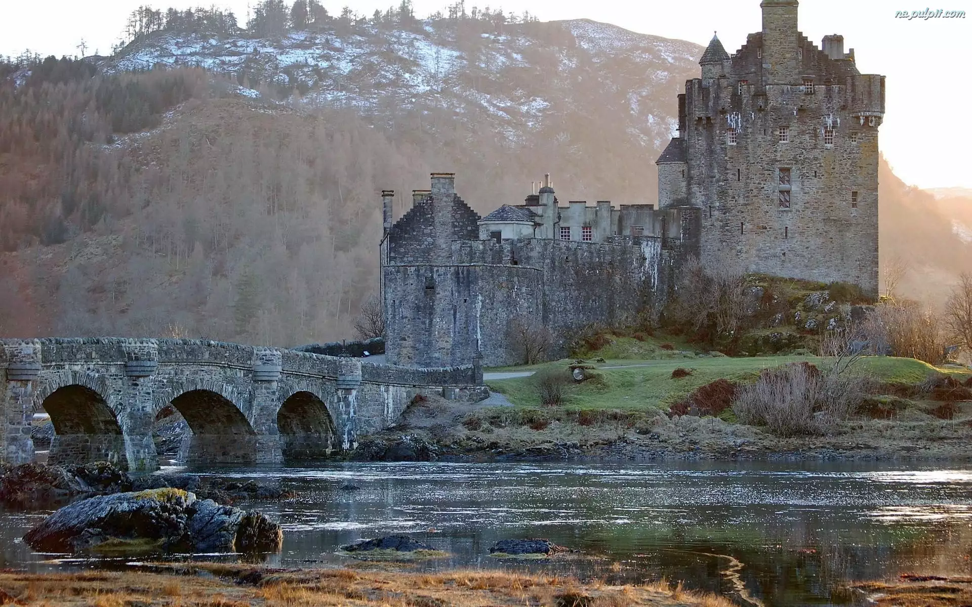Region Highland, Most, Wyspa Loch Duich, Zamek Eilean Donan, Szkocja