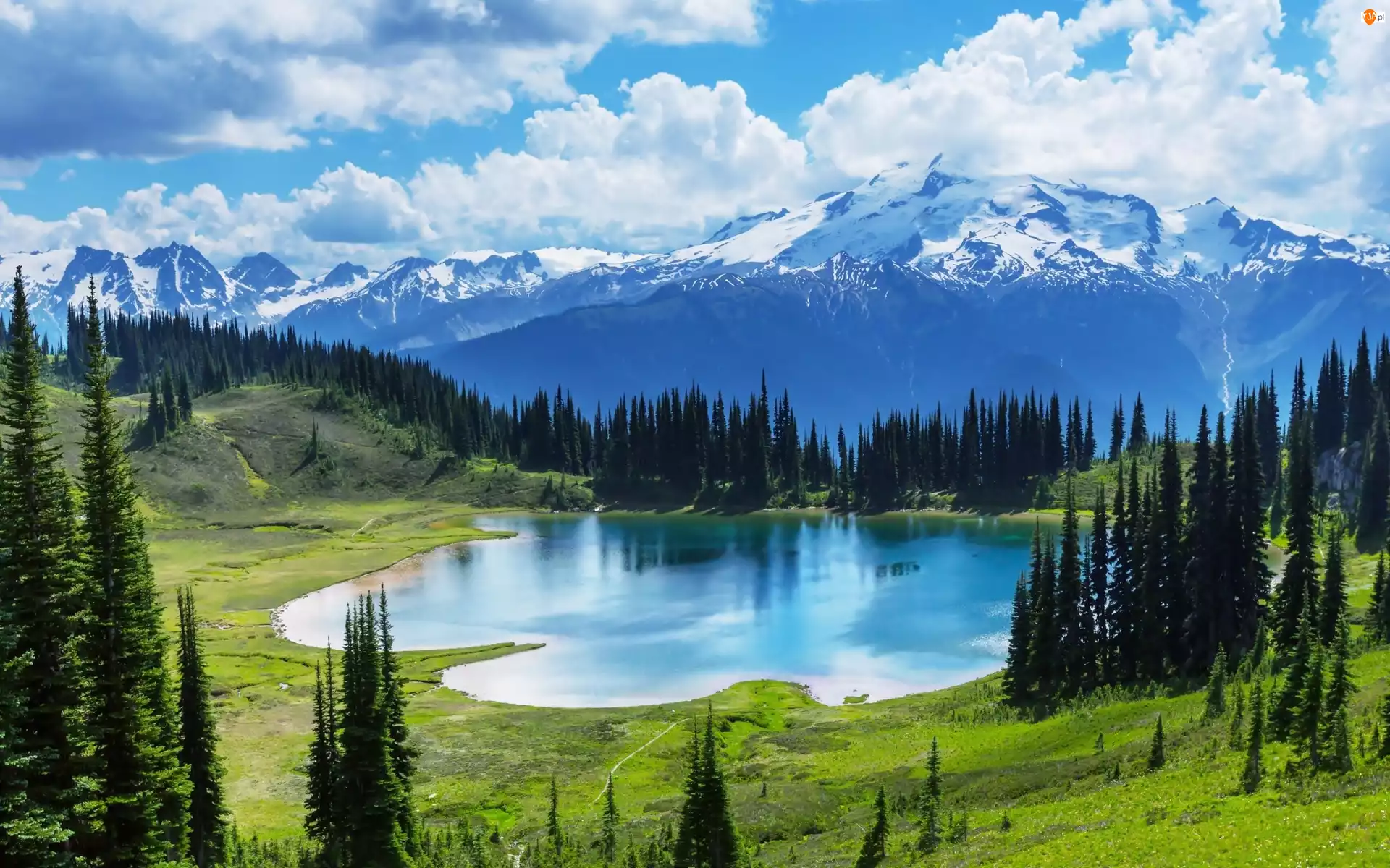 Banff, Park, Góry, Jezioro, Kanada, Lasy, Narodowy