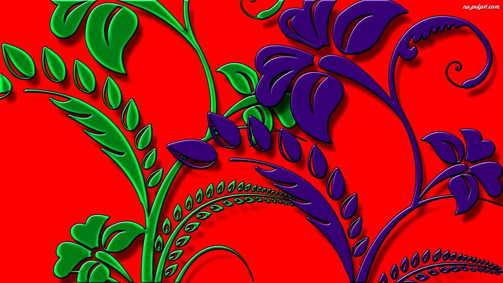 Kwiaty, Grafika 3D, Wektorowa