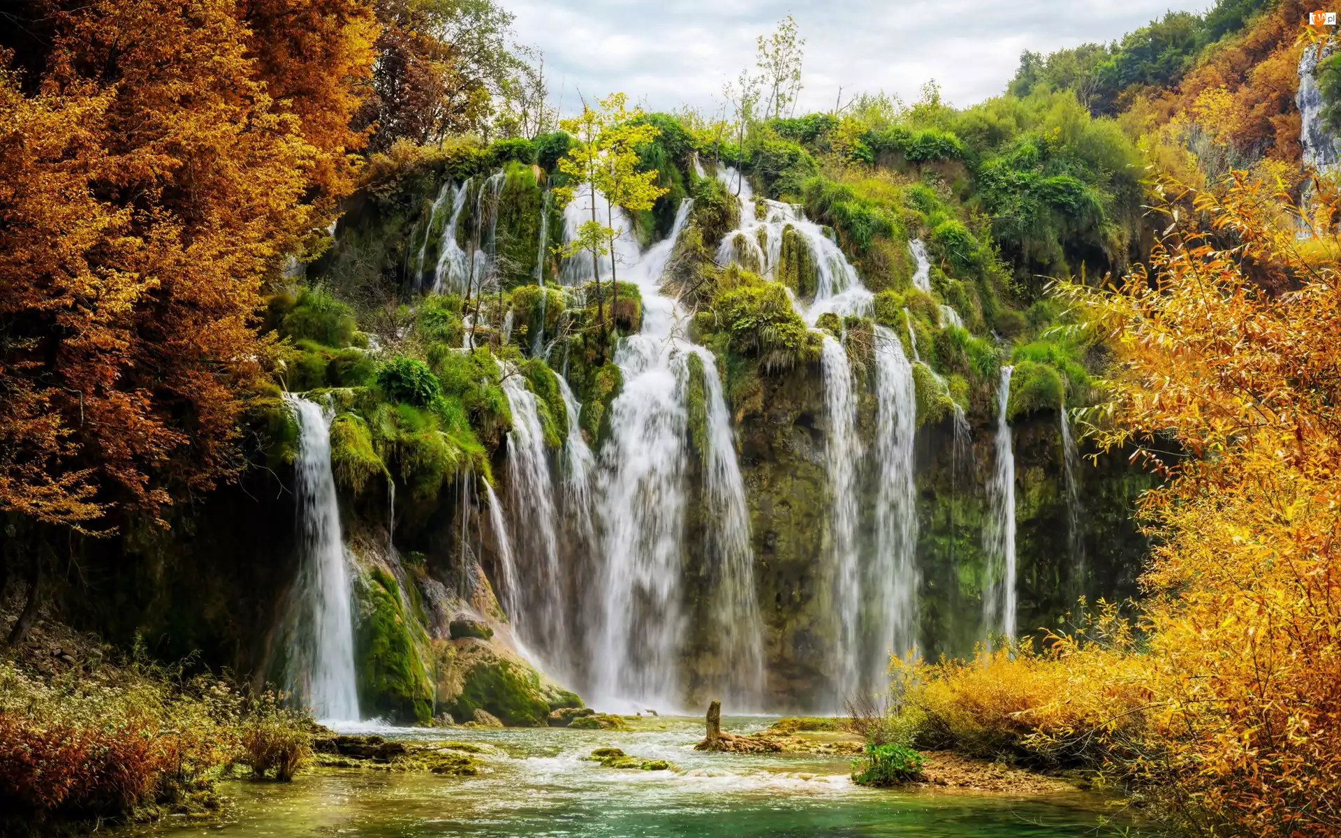 Wodospad, Chorwacja, Plitvice, Park Narodowy Jezior Plitwickich