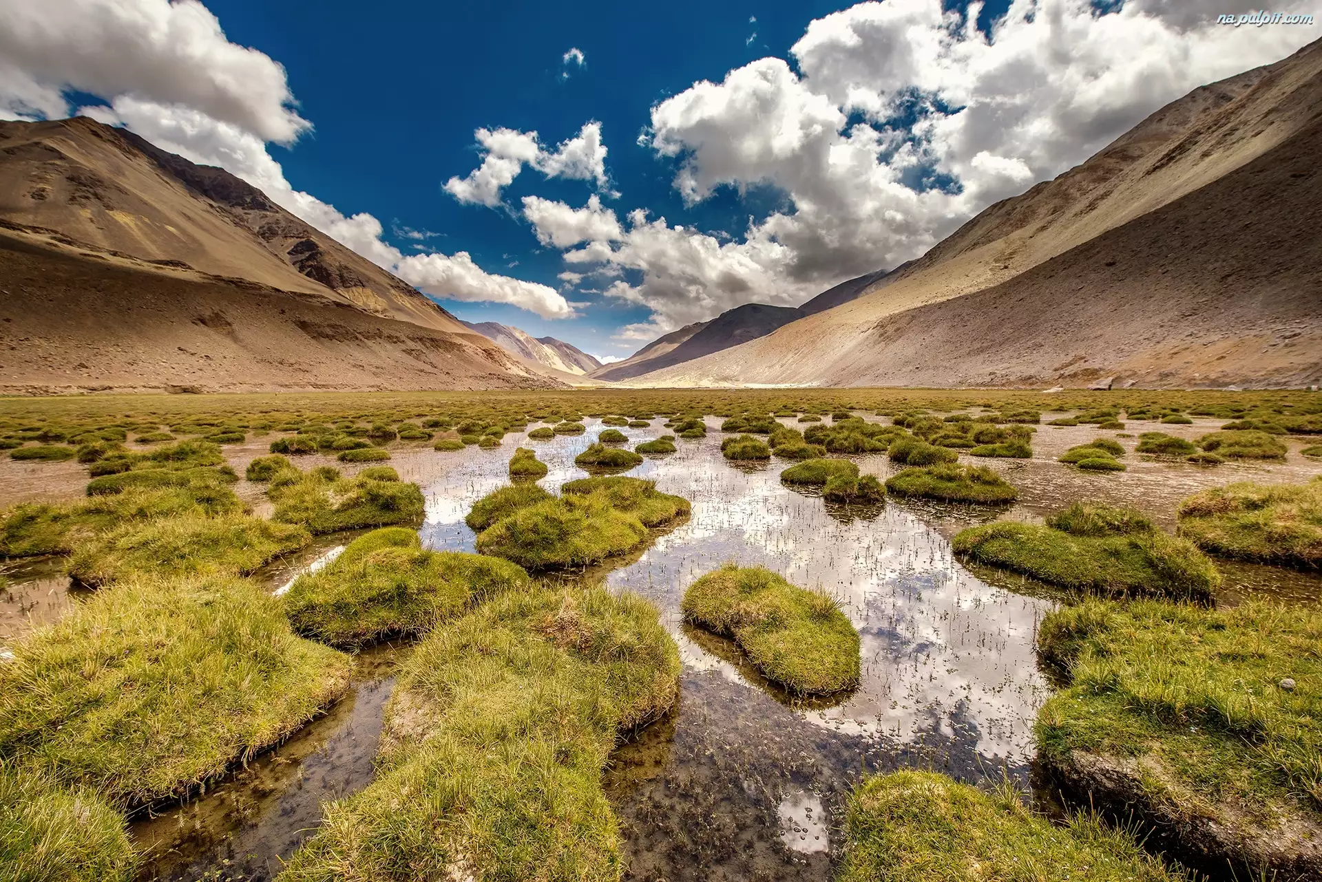 Karaina Ladakh, Rzeka, Wyżyna Tybetańska, Indie, Góry