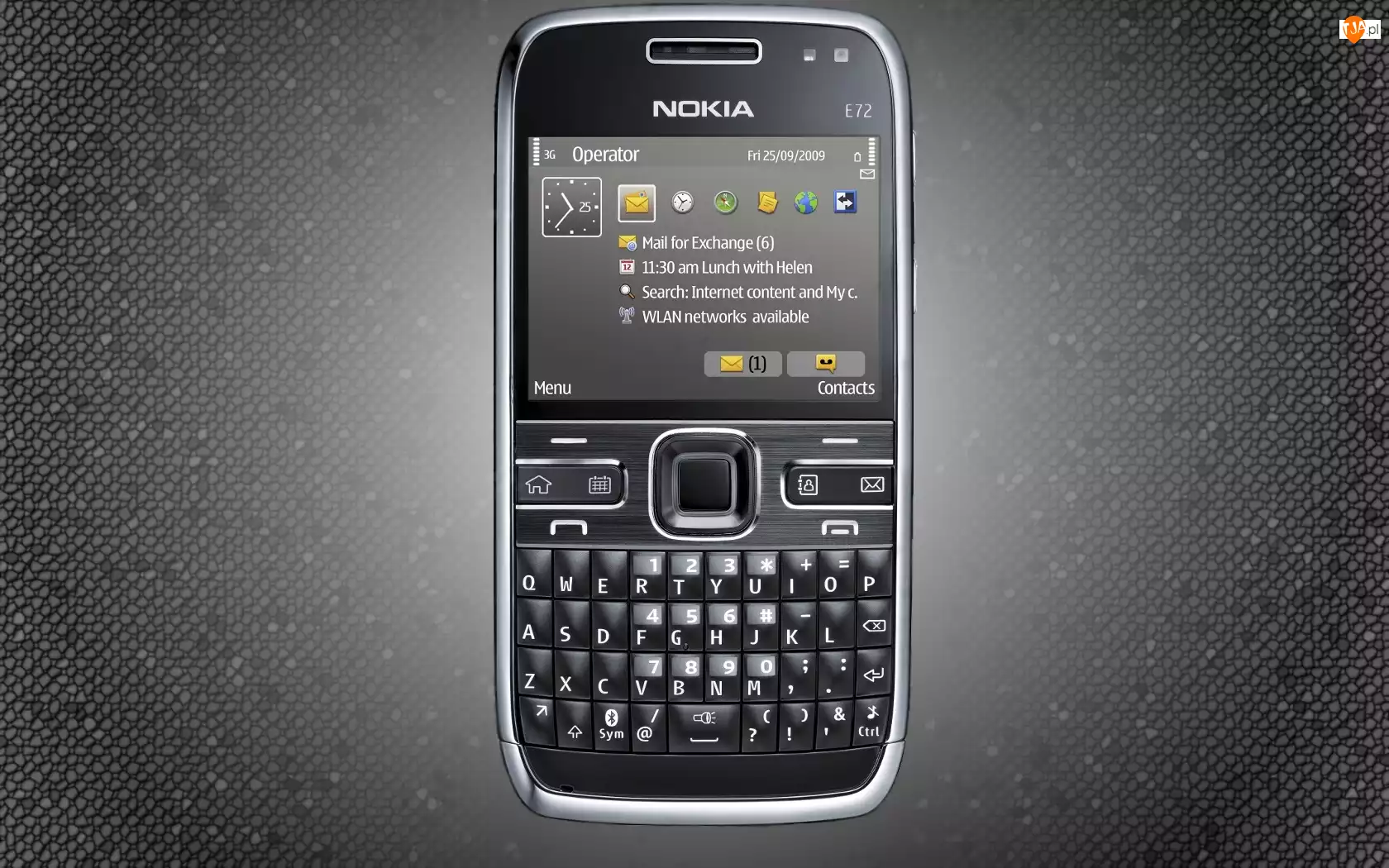 QWERTY, Nokia E72, Czarna