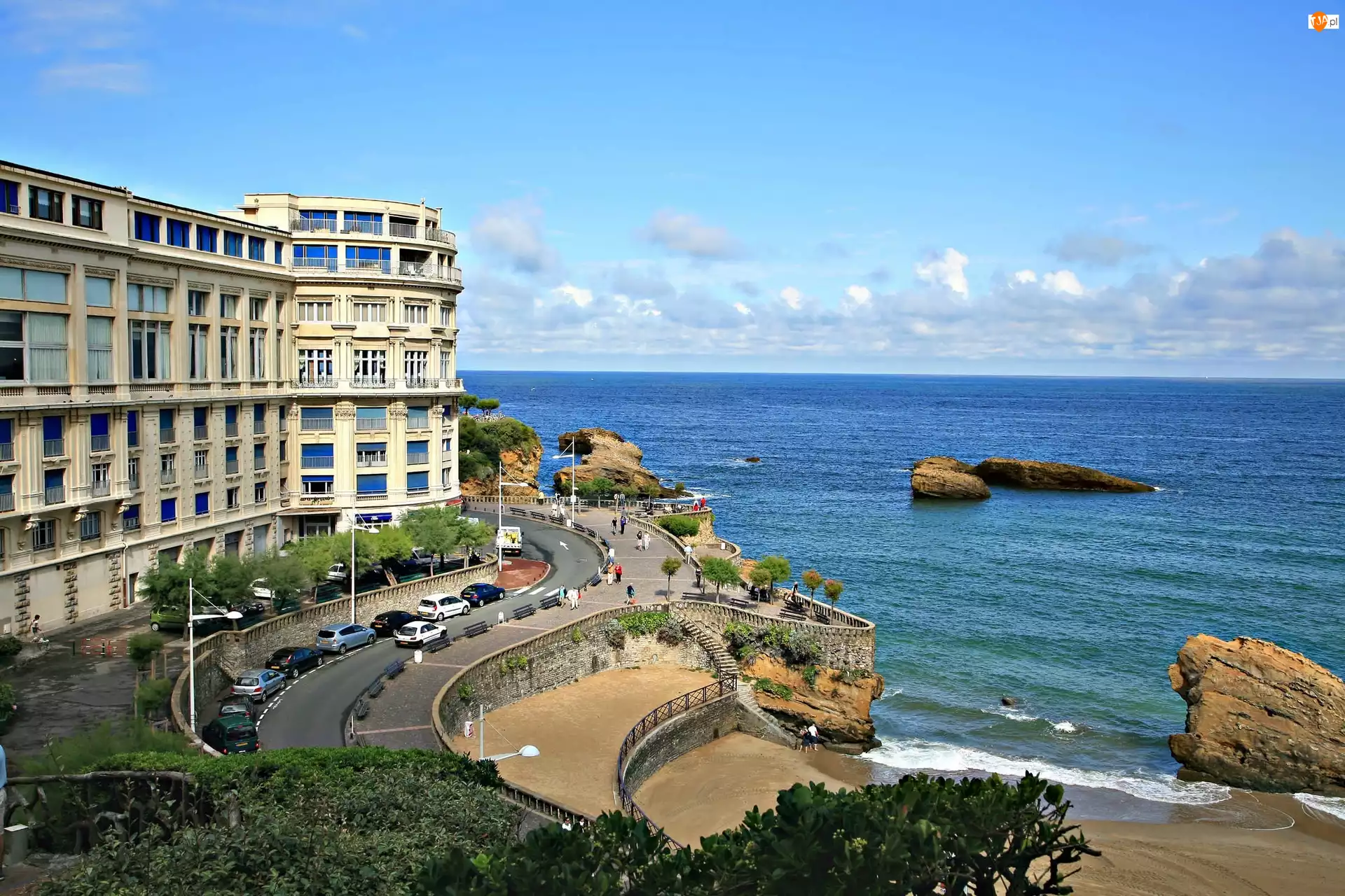 Biarritz, Morze, Wybrzeże, Hotel