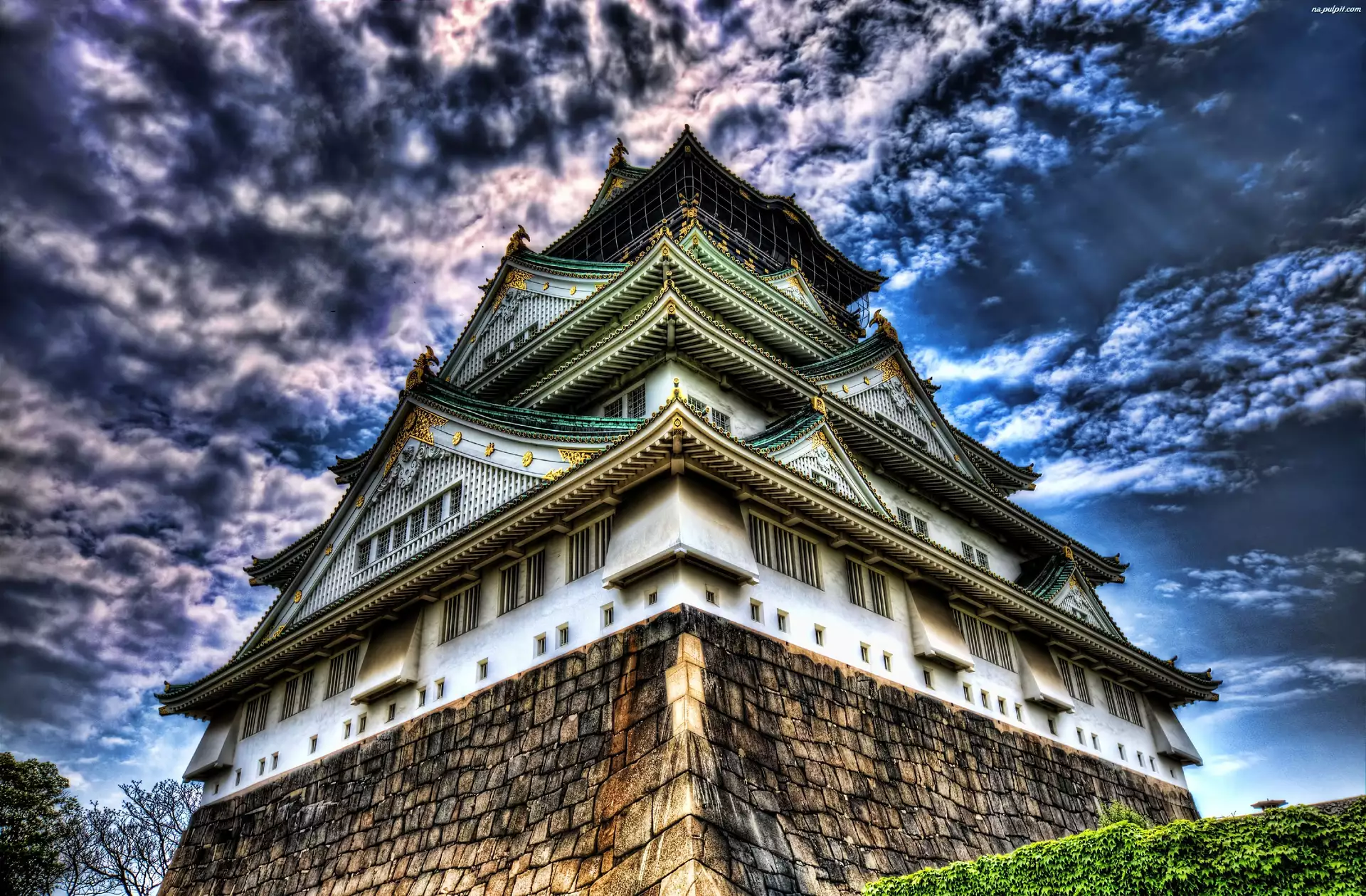 Osaka-jo, Japonia, Brokatowy Zamek, Zamek Osaka, Miasto Osaka