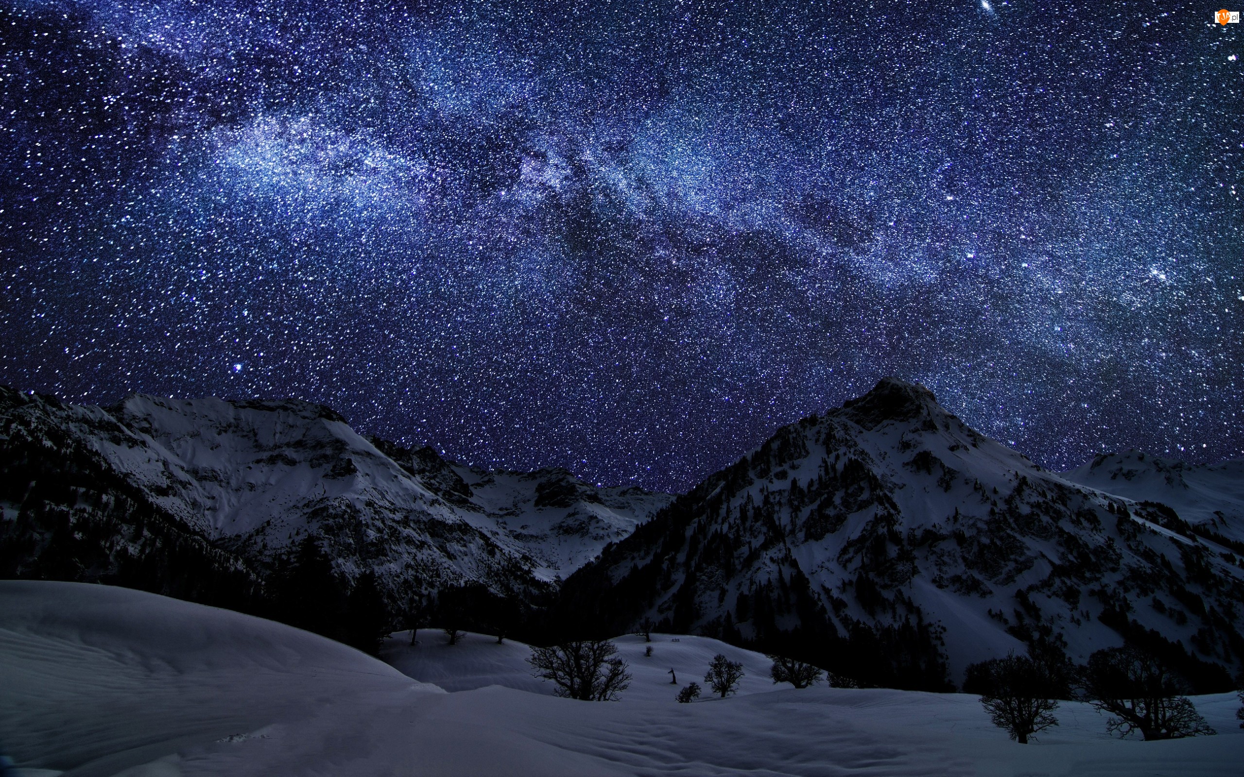 Śnieg, Góry, Gwiazdy