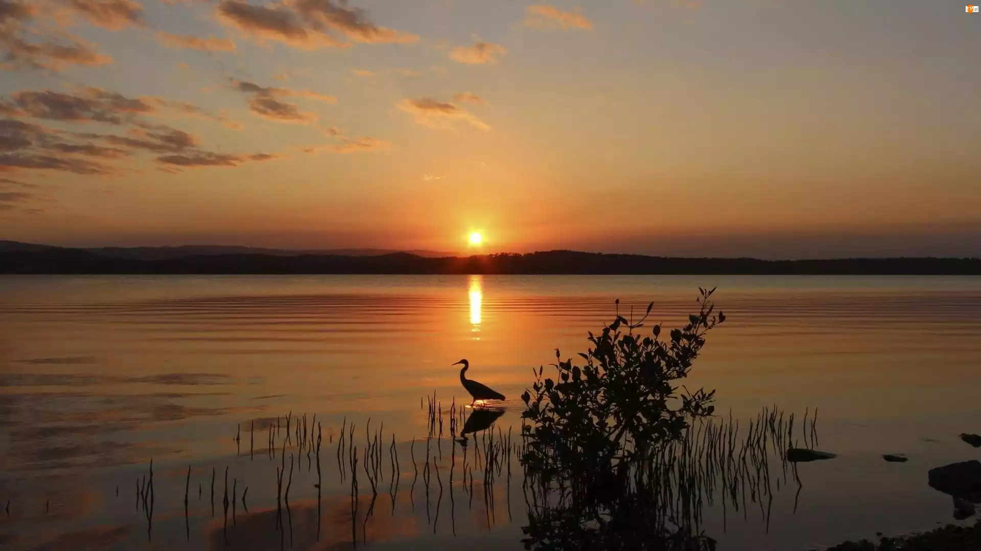 Jezioro, Zachód słońca