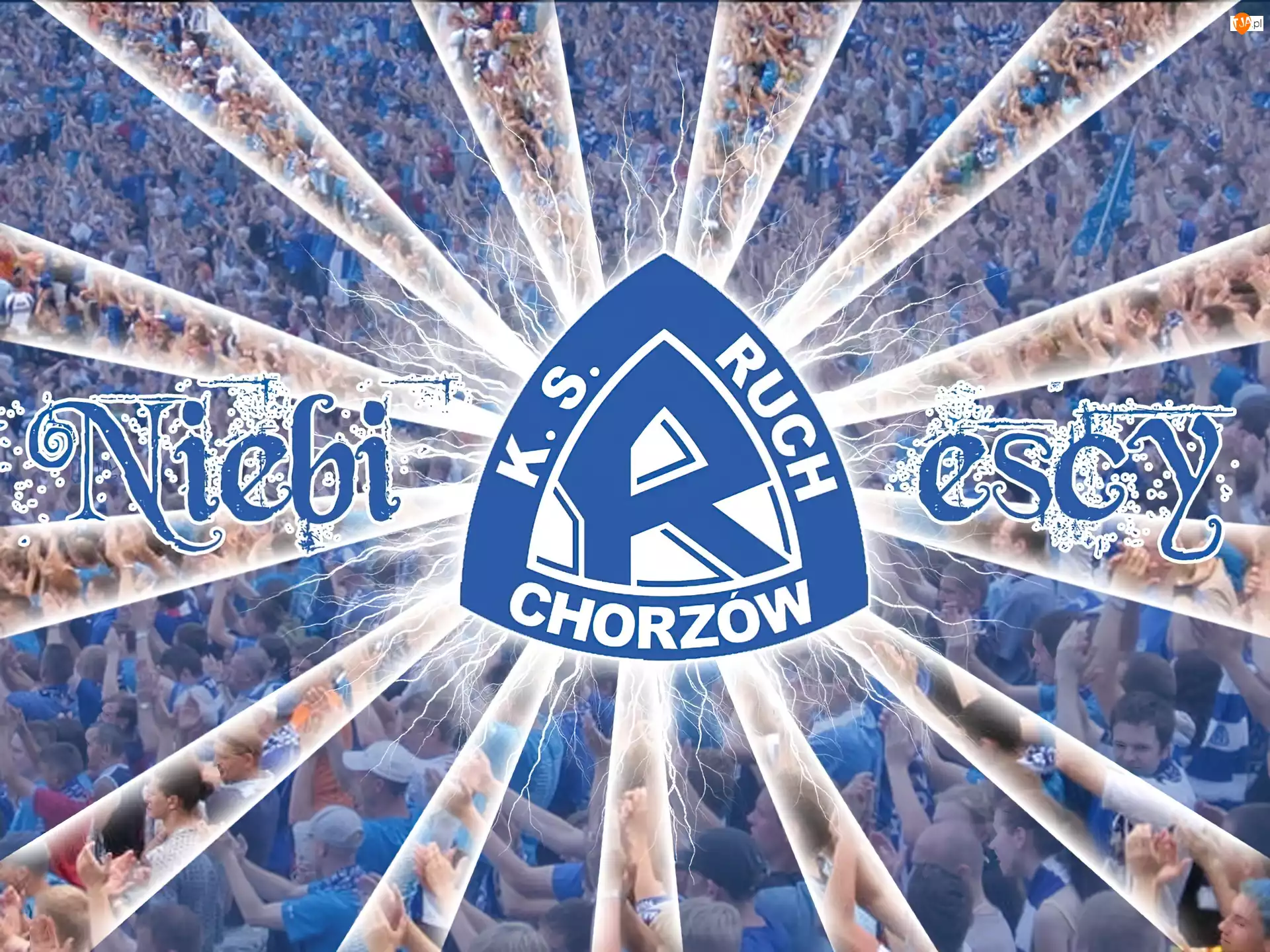 Ruch Chorzów, Niebiescy, Logo, Promienie