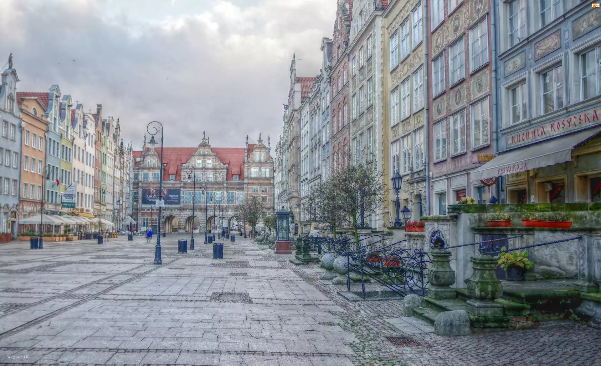 plac, Kamienice, Gdańsk, HDR, Stare Miasto, Zabytkowe