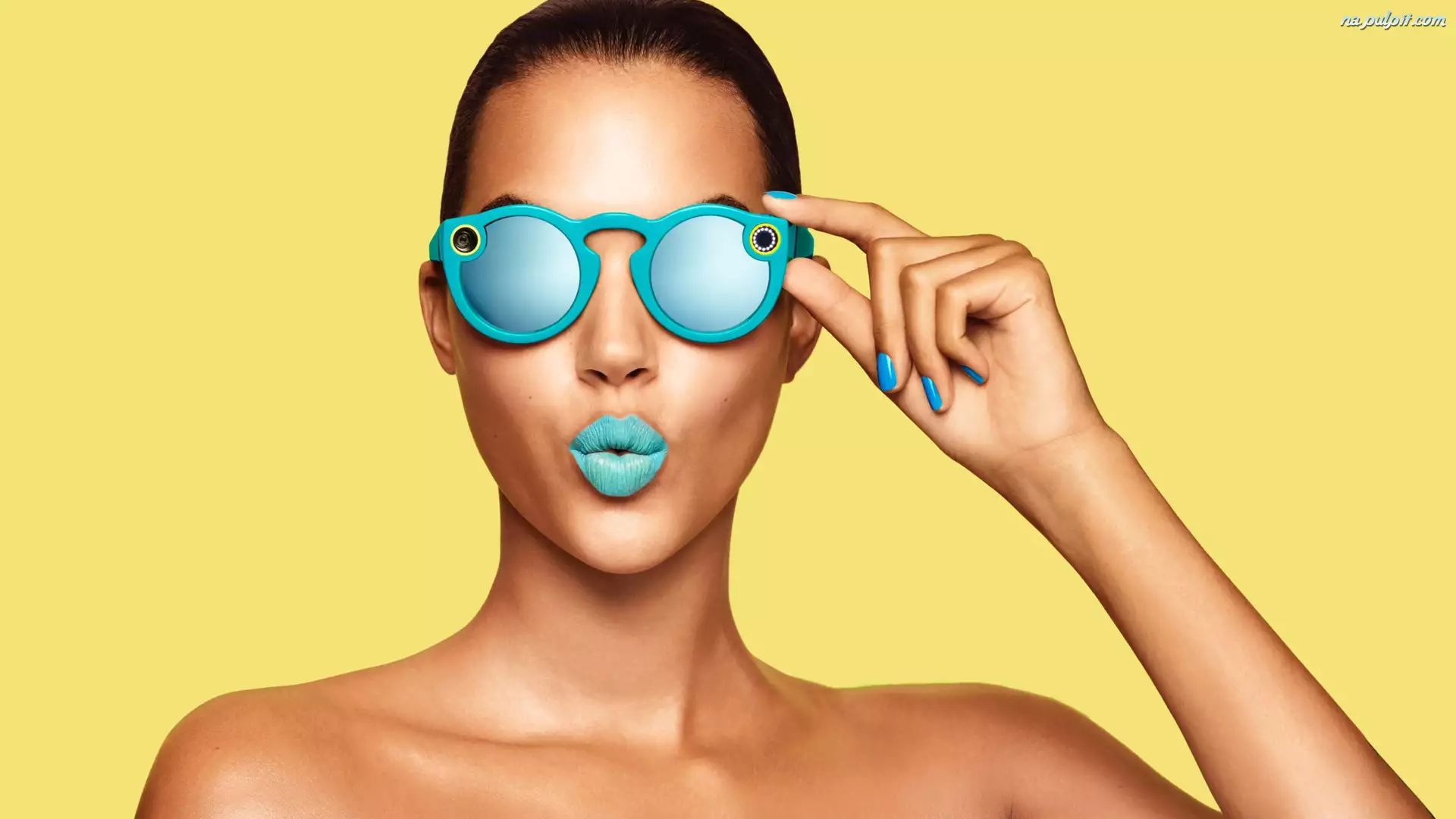 Makijaż, Dziewczyna, Okulary Snapchat Spectacles