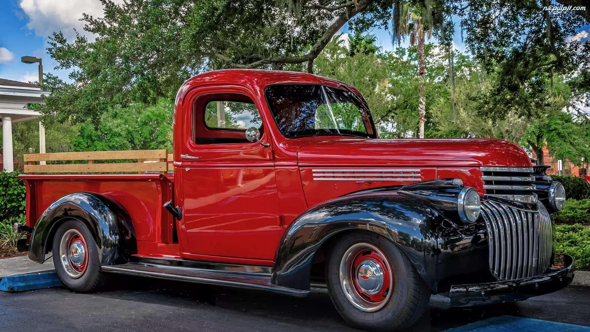 Zabytkowy, 1946, Czerwony, Chevrolet Pickup