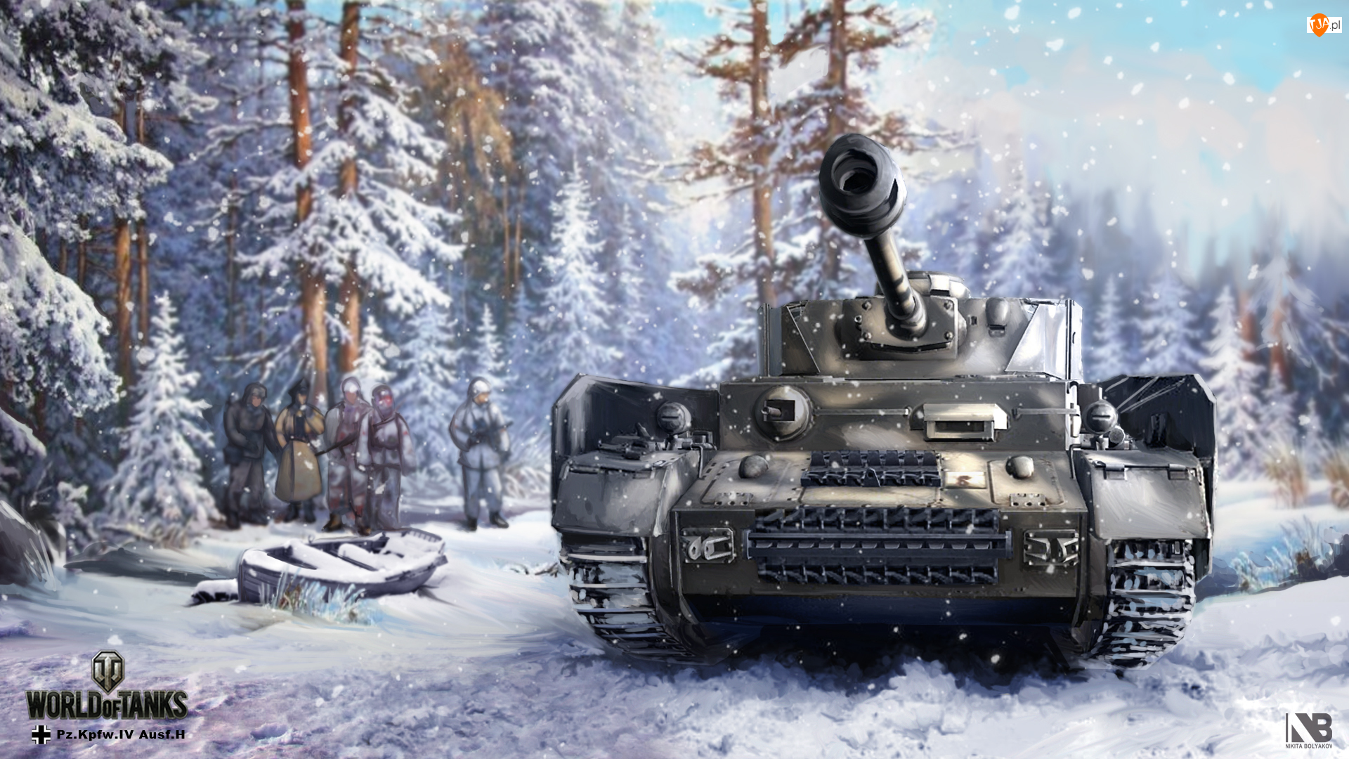 Śnieg, Czołg, World of Tanks, Pz.Kpfw.IV Ausf.H, Nikita Bolyakov, Zima