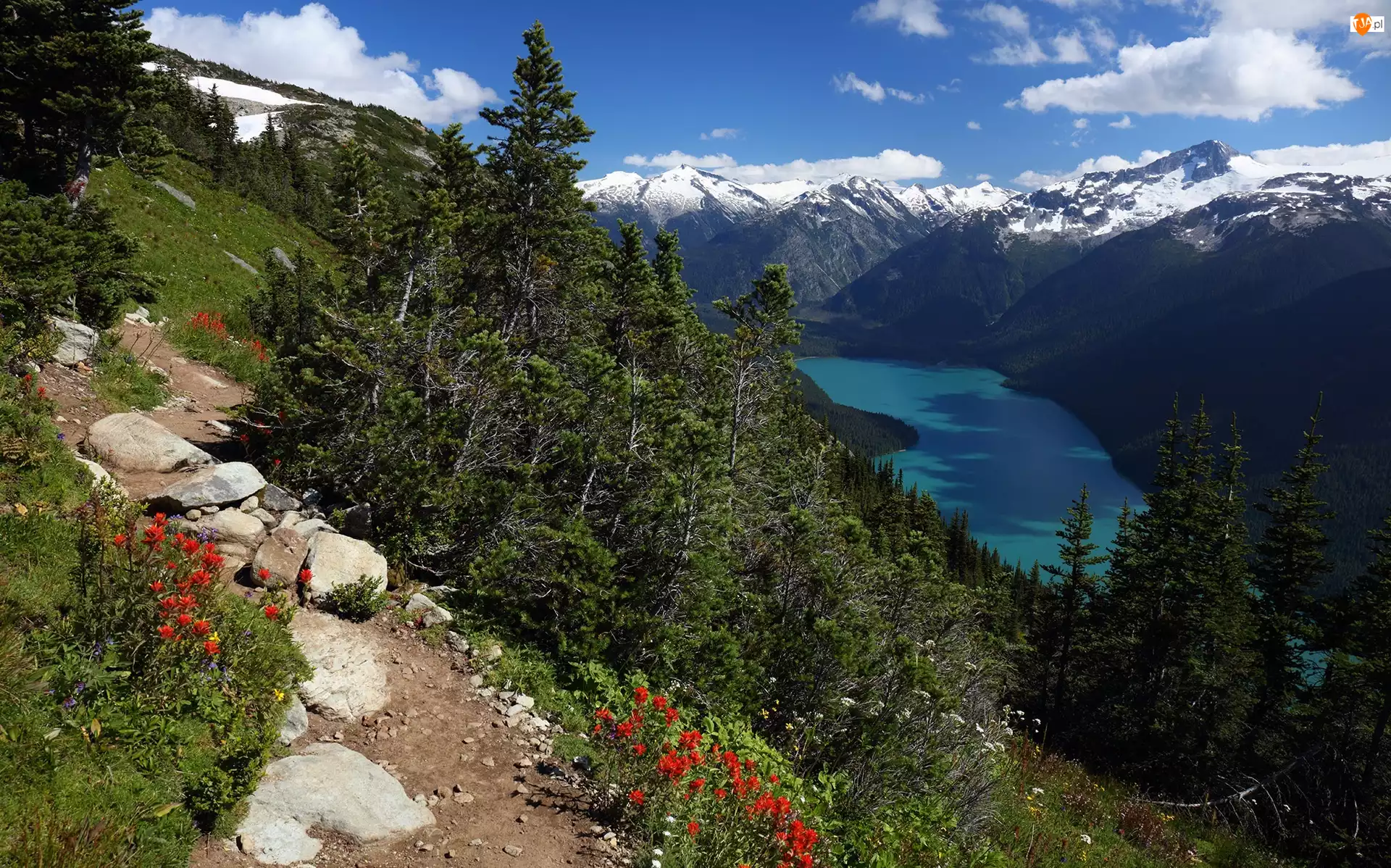 Jezioro Cheakamus, Góry, Kanada, Ścieżka, Kolumbia Brytyjska, Park Prowincjonalny Garibaldi
