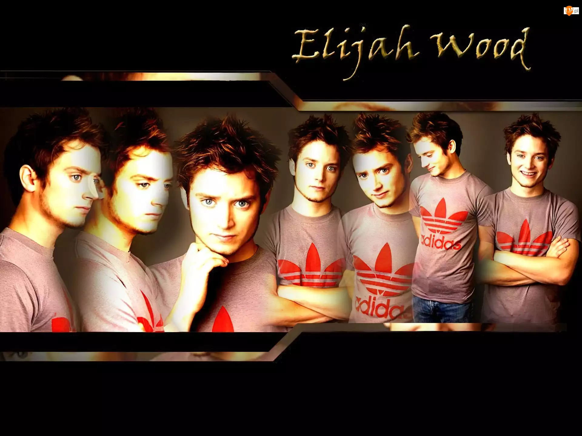 ciemne włosy, Elijah Wood, twarze