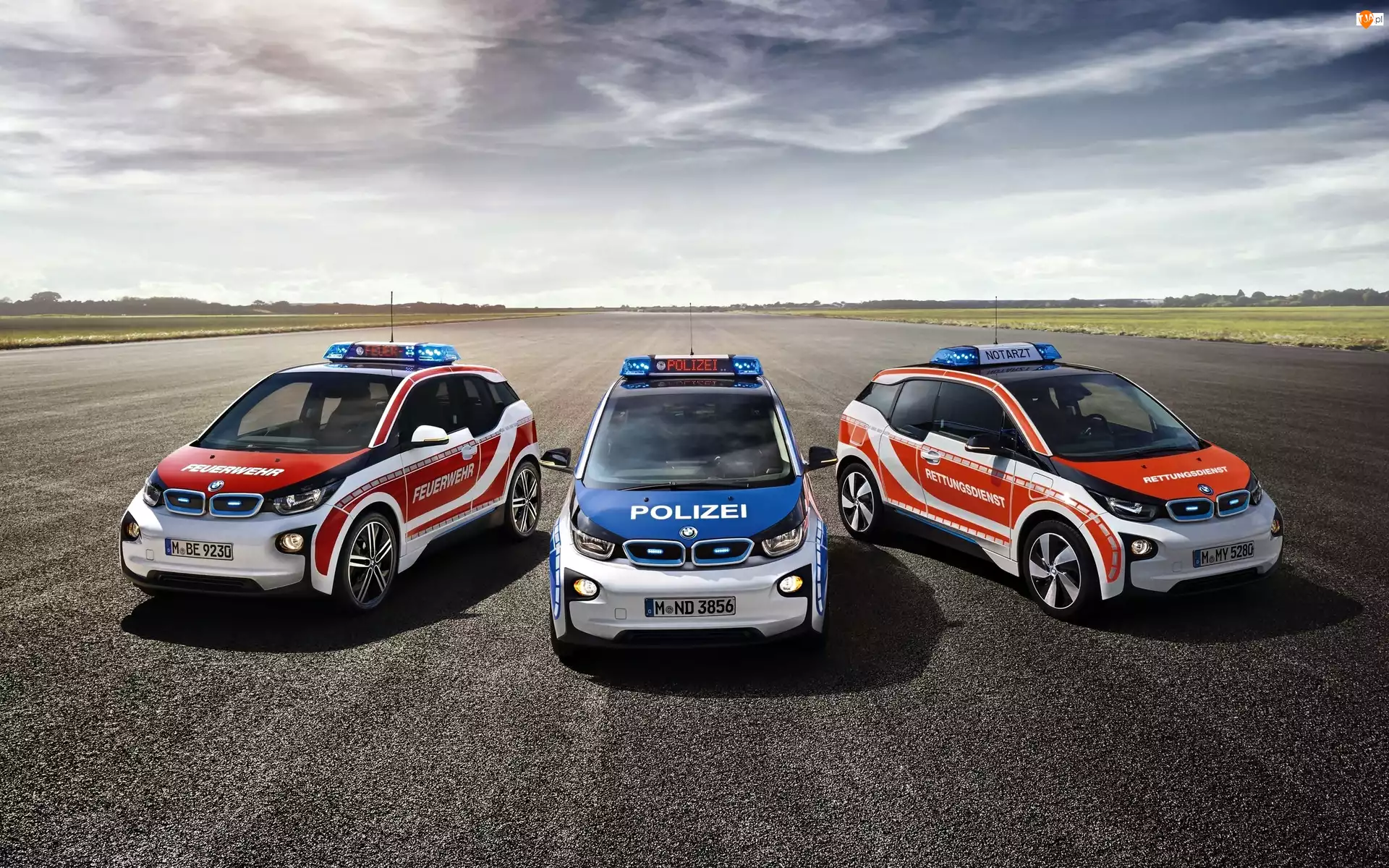 Policyjny, 2016, Strażacki, BMW i3, Ambulans