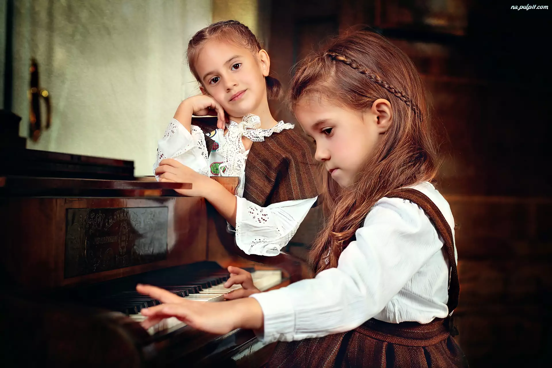 Muzyka, Dziewczynki, Pianino