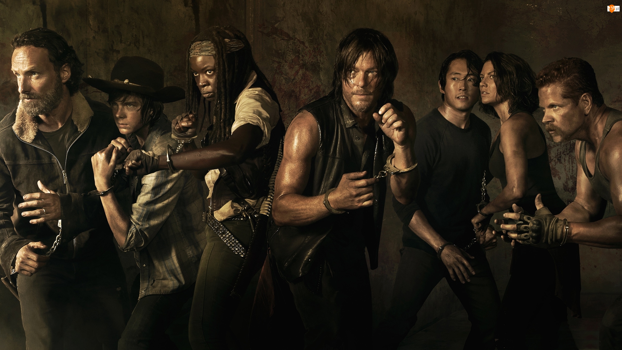 Abraham, Daryl - Norman Reedus, Glenn, Michonne, The Walking Dead, Serial, Rick, Żywe trupy, Carl, Maggie