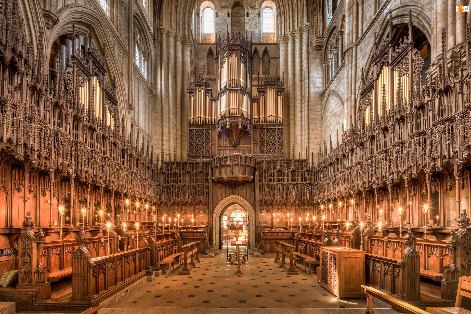 Katedra w Ripon, Kościół, Anglia, Organy, Hrabstwo North Yorkshire, Wnętrze