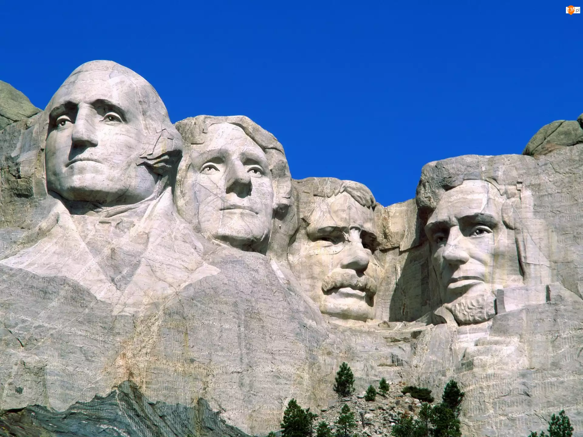 USA, Góra, Twarze, Mount Rushmore, Prezydentów