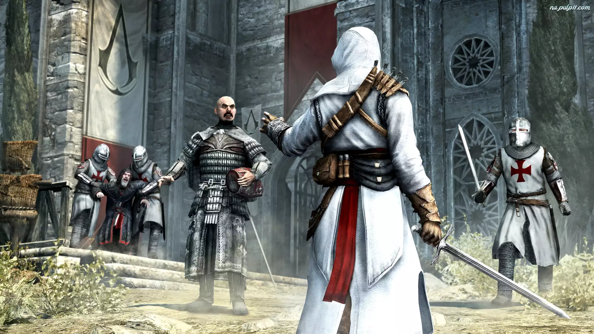 Assassins Creed Revelations, Postać, Templariusze, Gra, Al Mualim, Pojmanie, Altair ibn La-Ahad